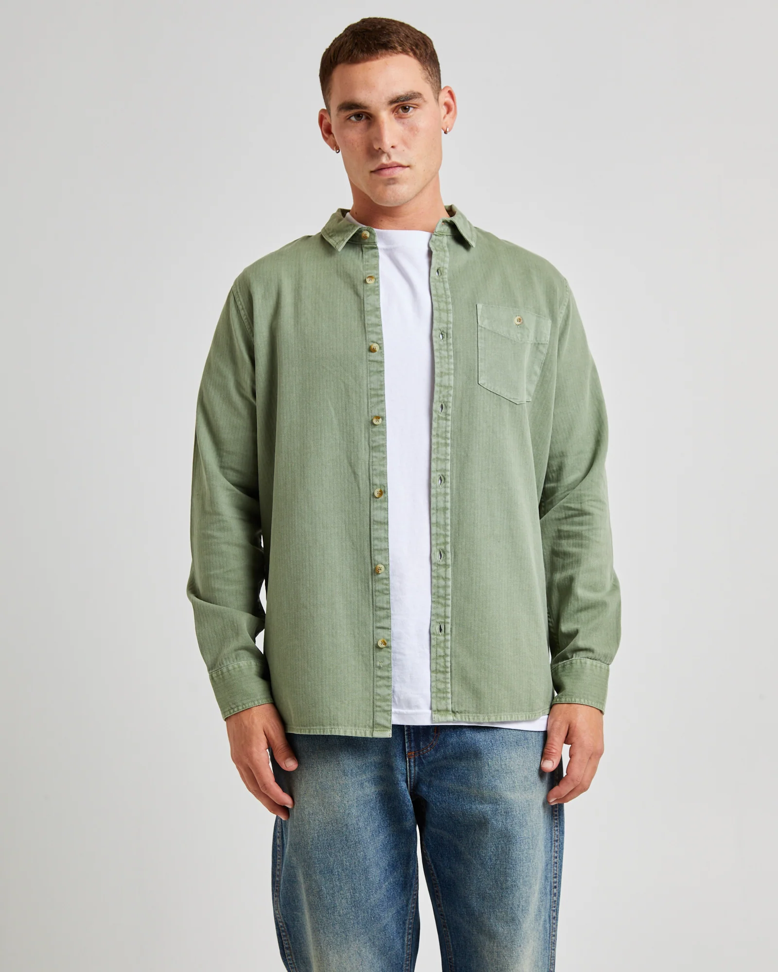 Herringbone Long Sleeve Shirt