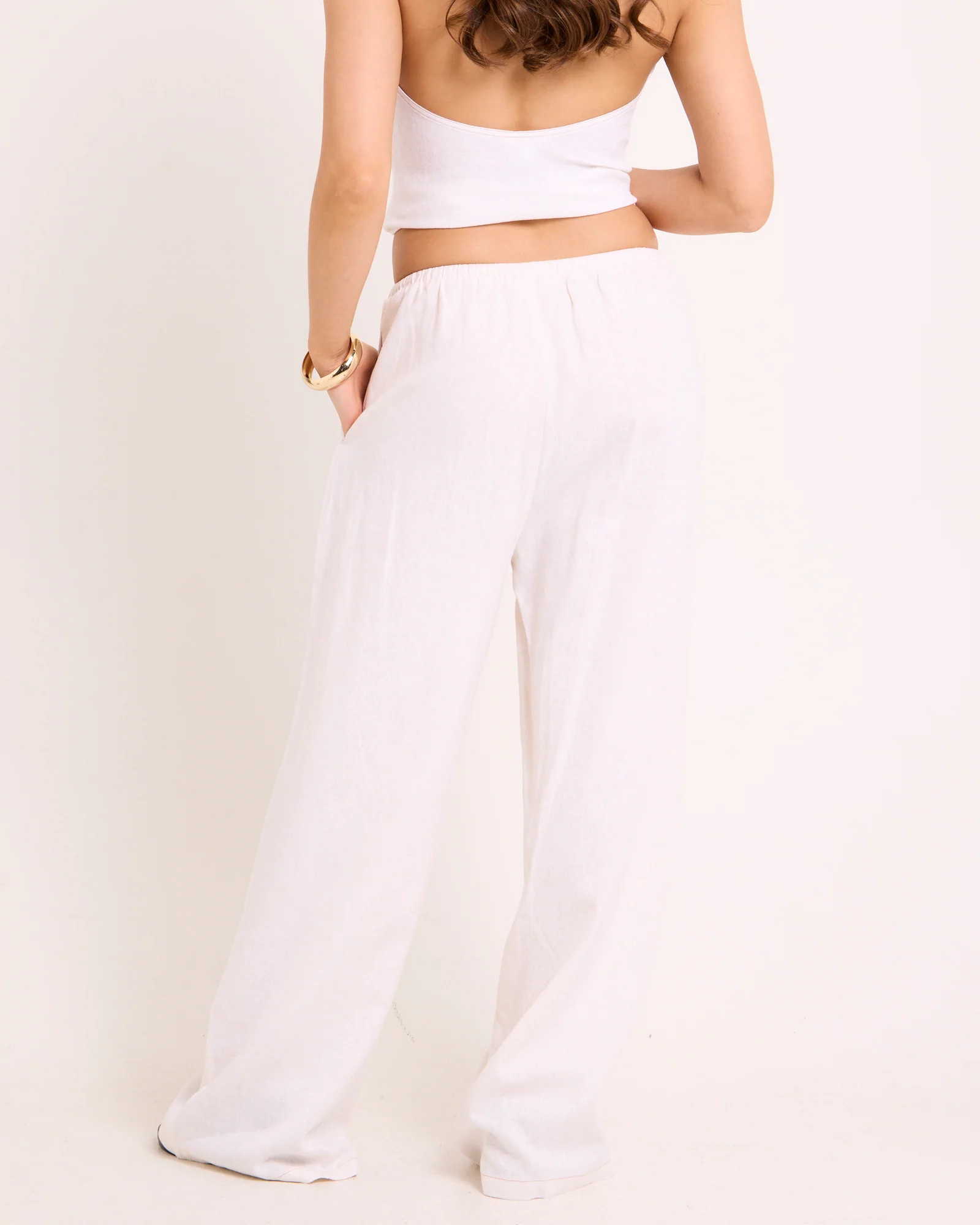 Hideaway Linen Wide Leg Pants - Image 5