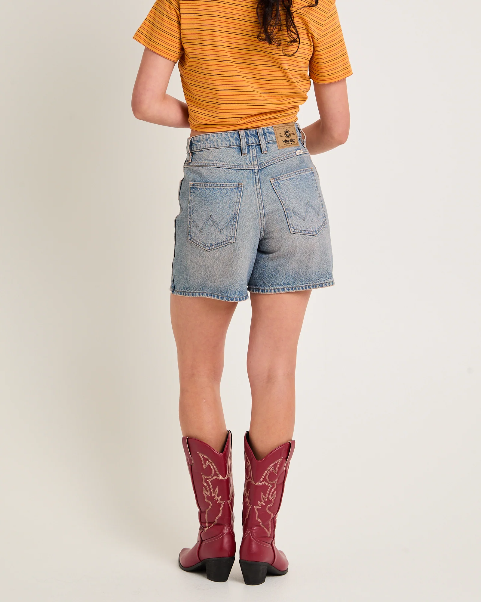 High A-Line Slim Denim Shorts - Image 5