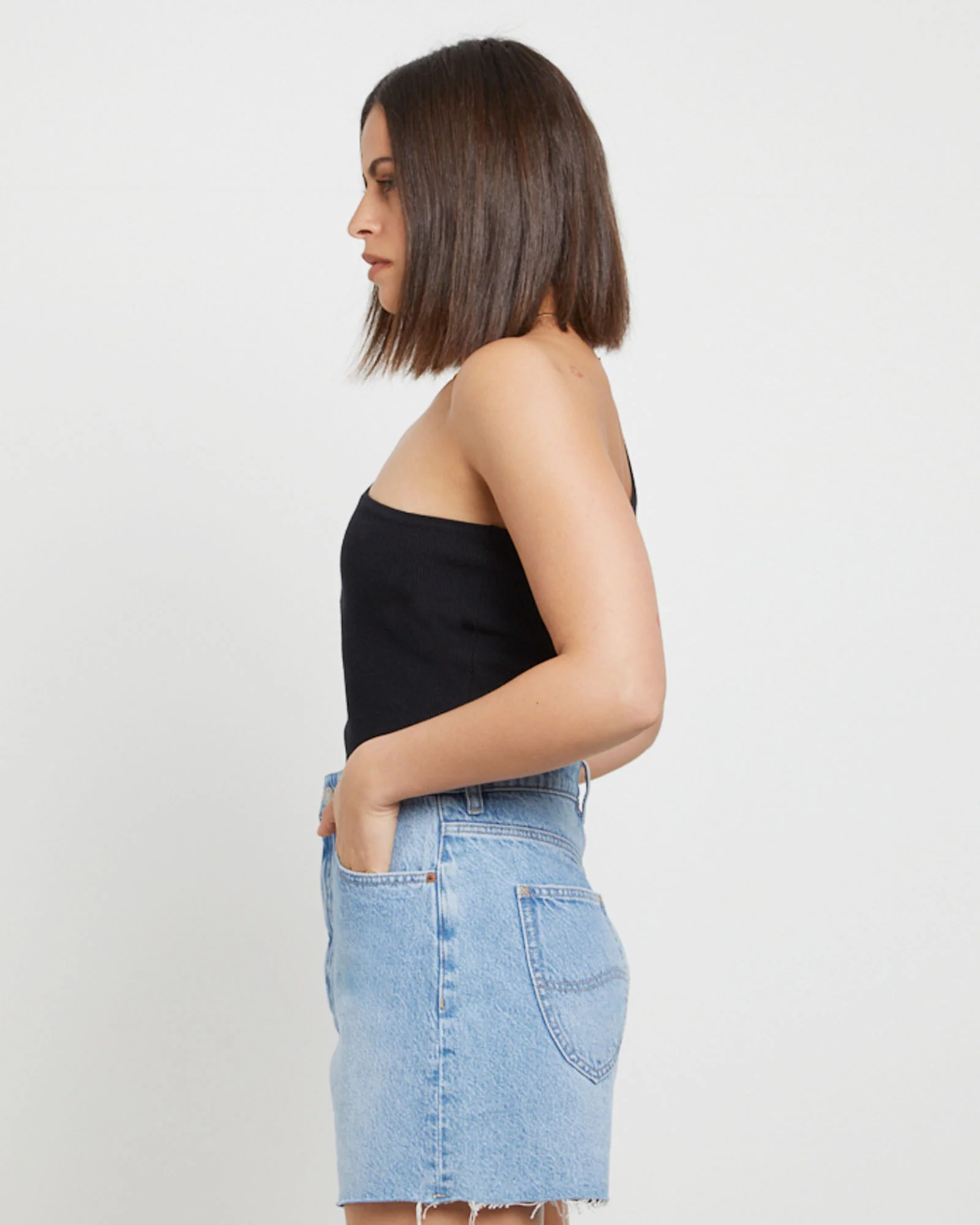 High Relaxed Denim Shorts in Risk - Image 4