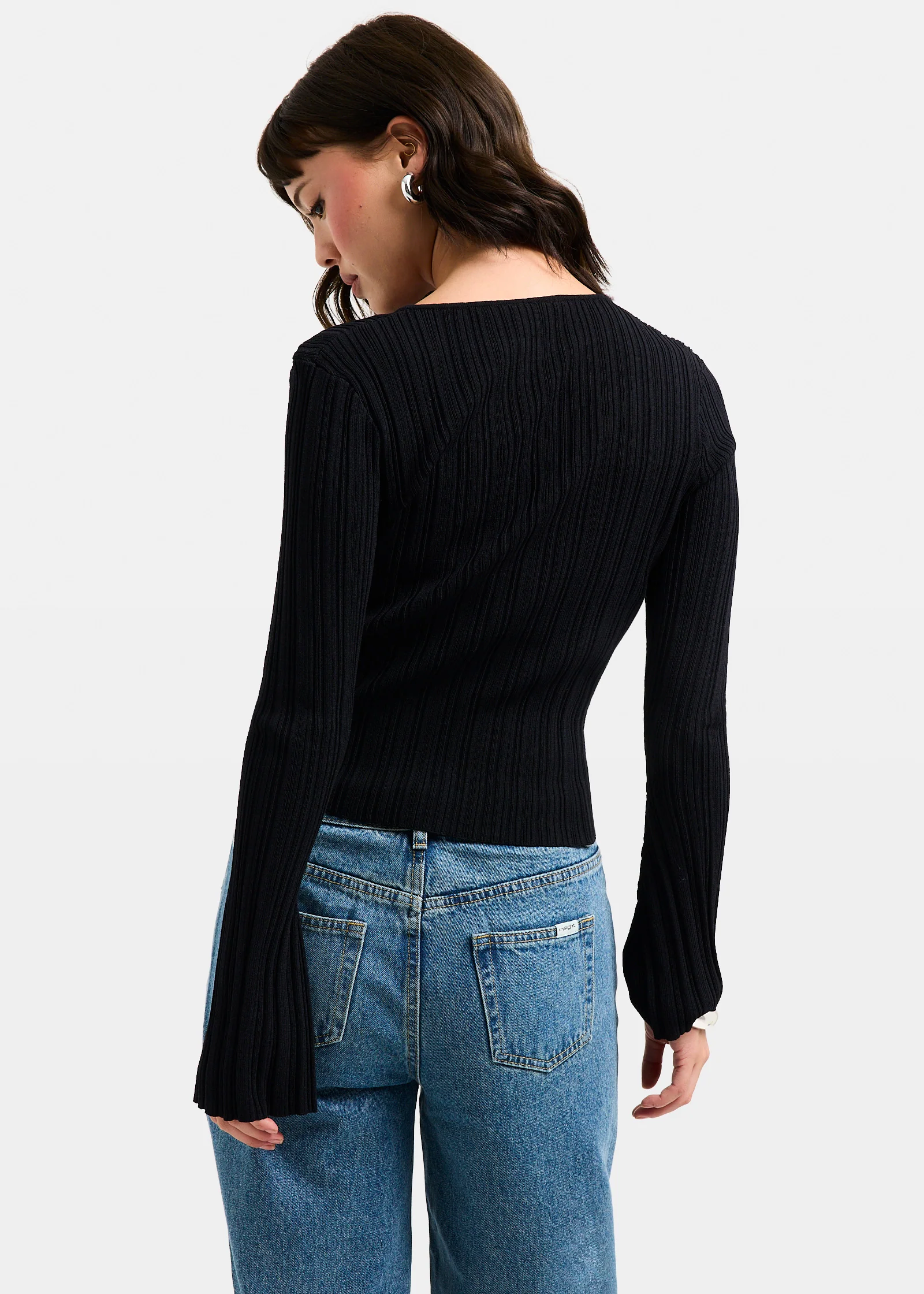 Holland Boat Neck Long Sleeve Knit Top - Image 5