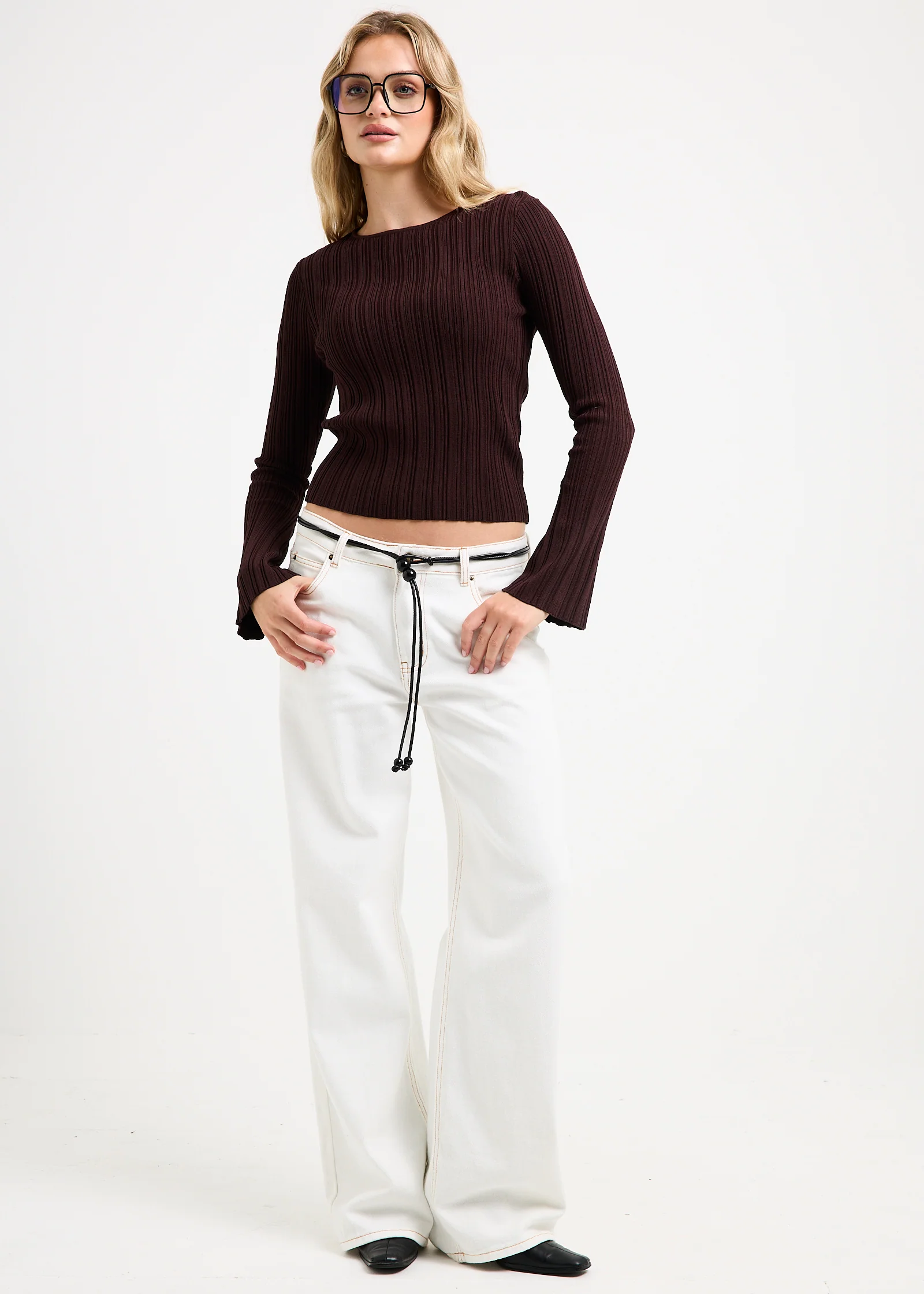 Holland Boat Neck Long Sleeve Knit Top - Image 3