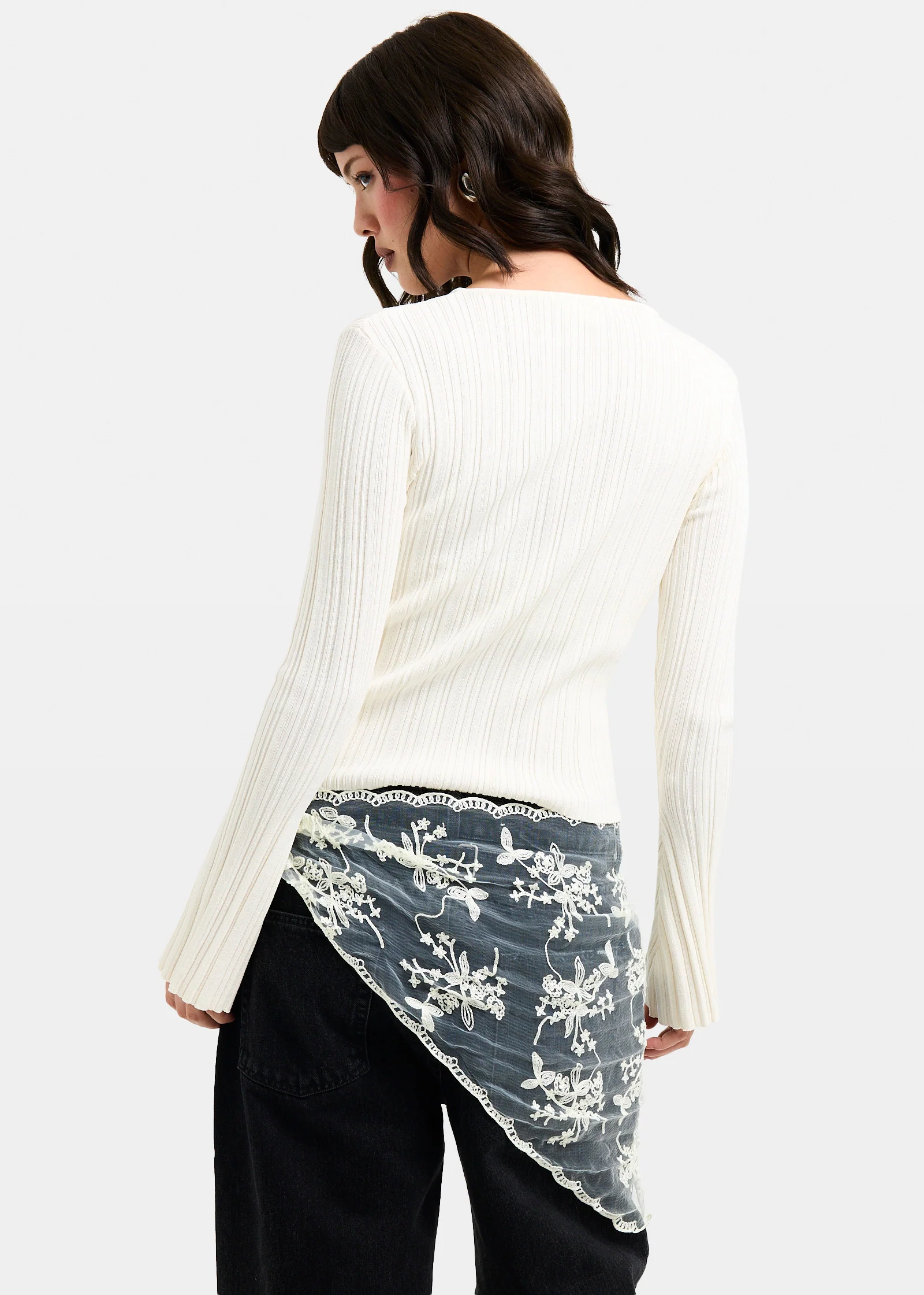 Holland Boat Neck Long Sleeve Knit Top - Image 2