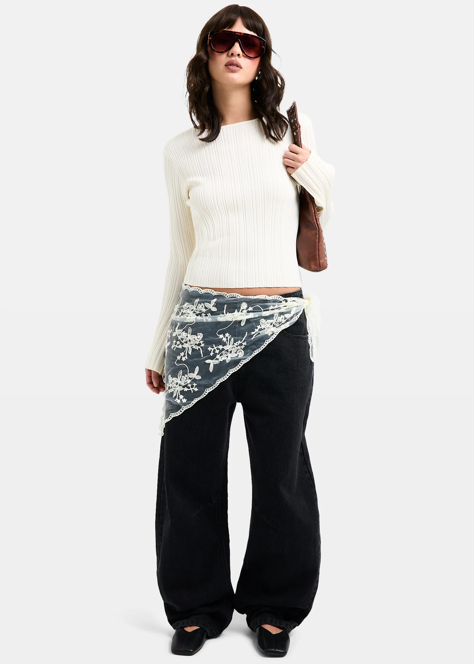 Holland Boat Neck Long Sleeve Knit Top - Image 3