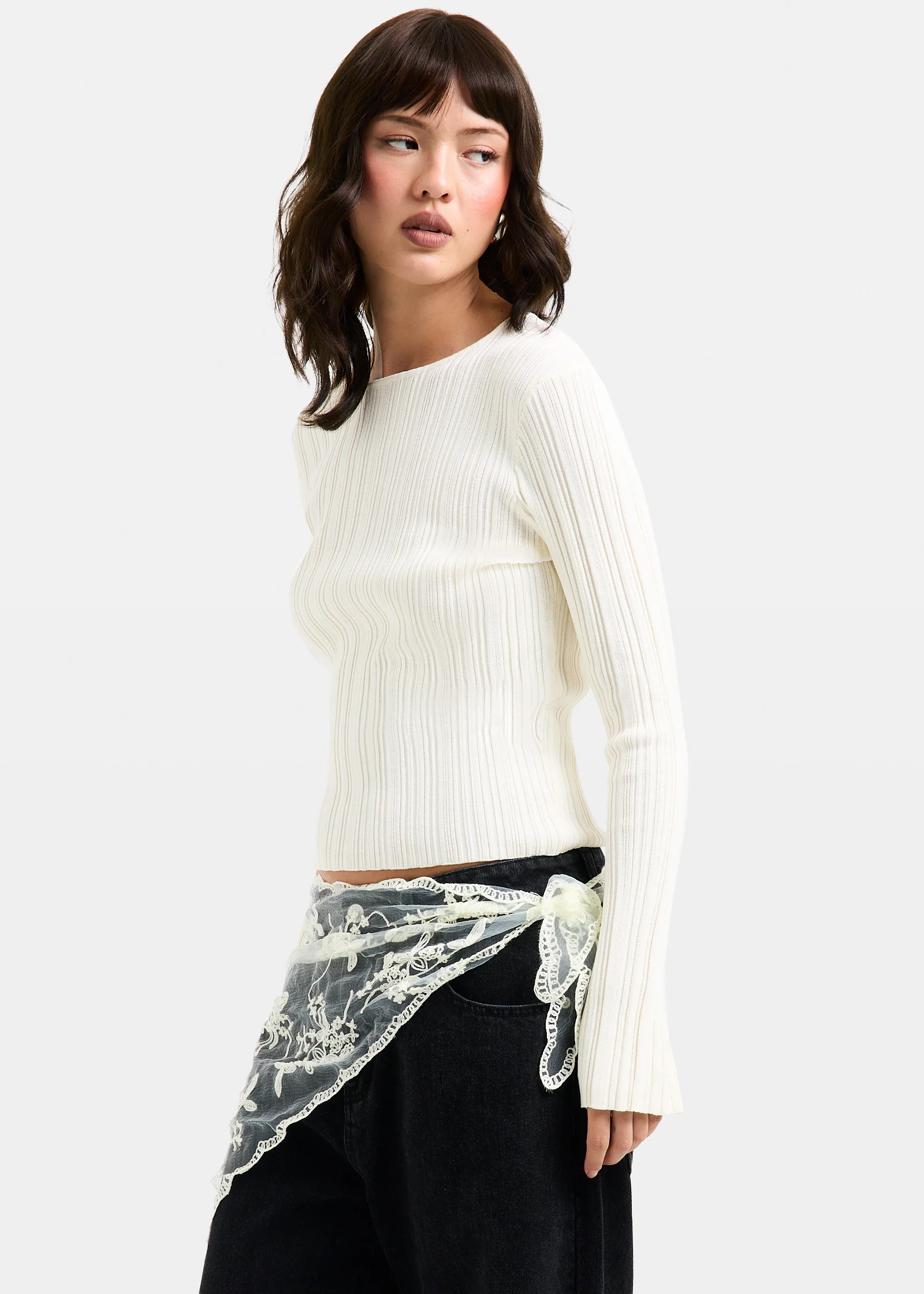 Holland Boat Neck Long Sleeve Knit Top - Image 4