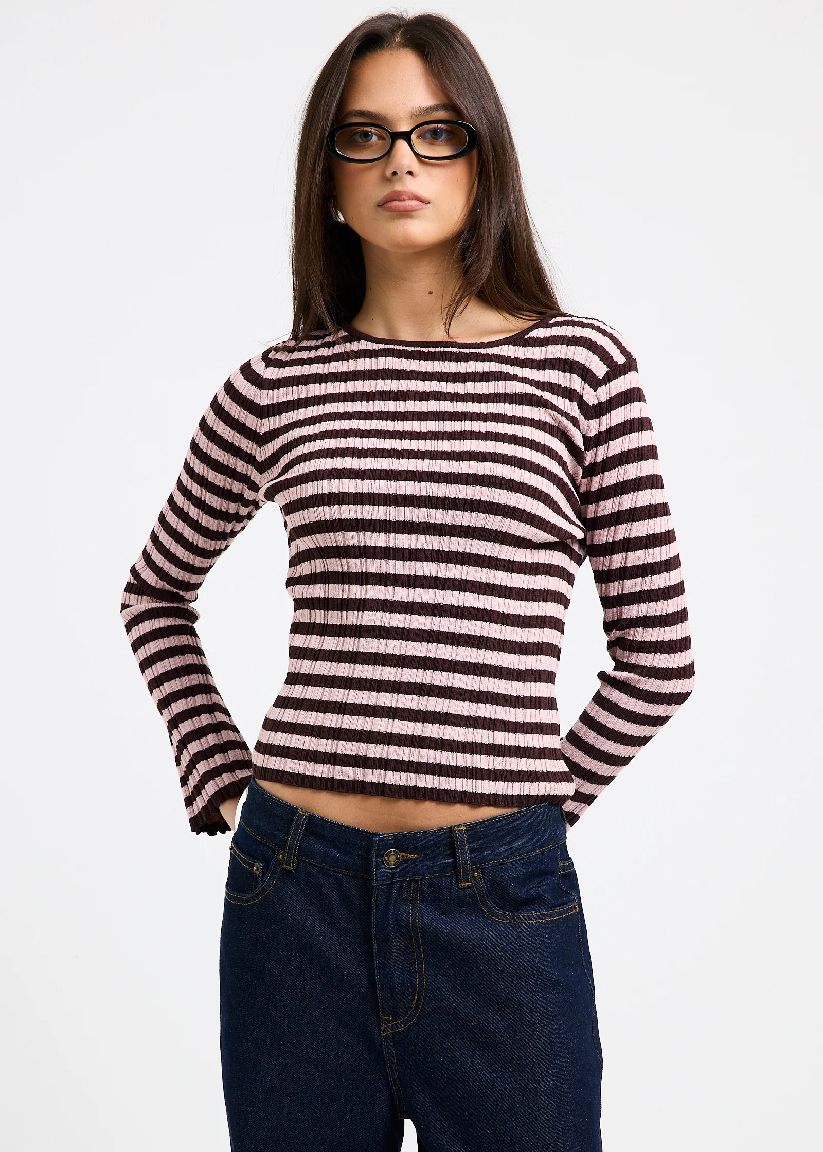 Holland Boat Neck Long Sleeve Knit Top - Image 4