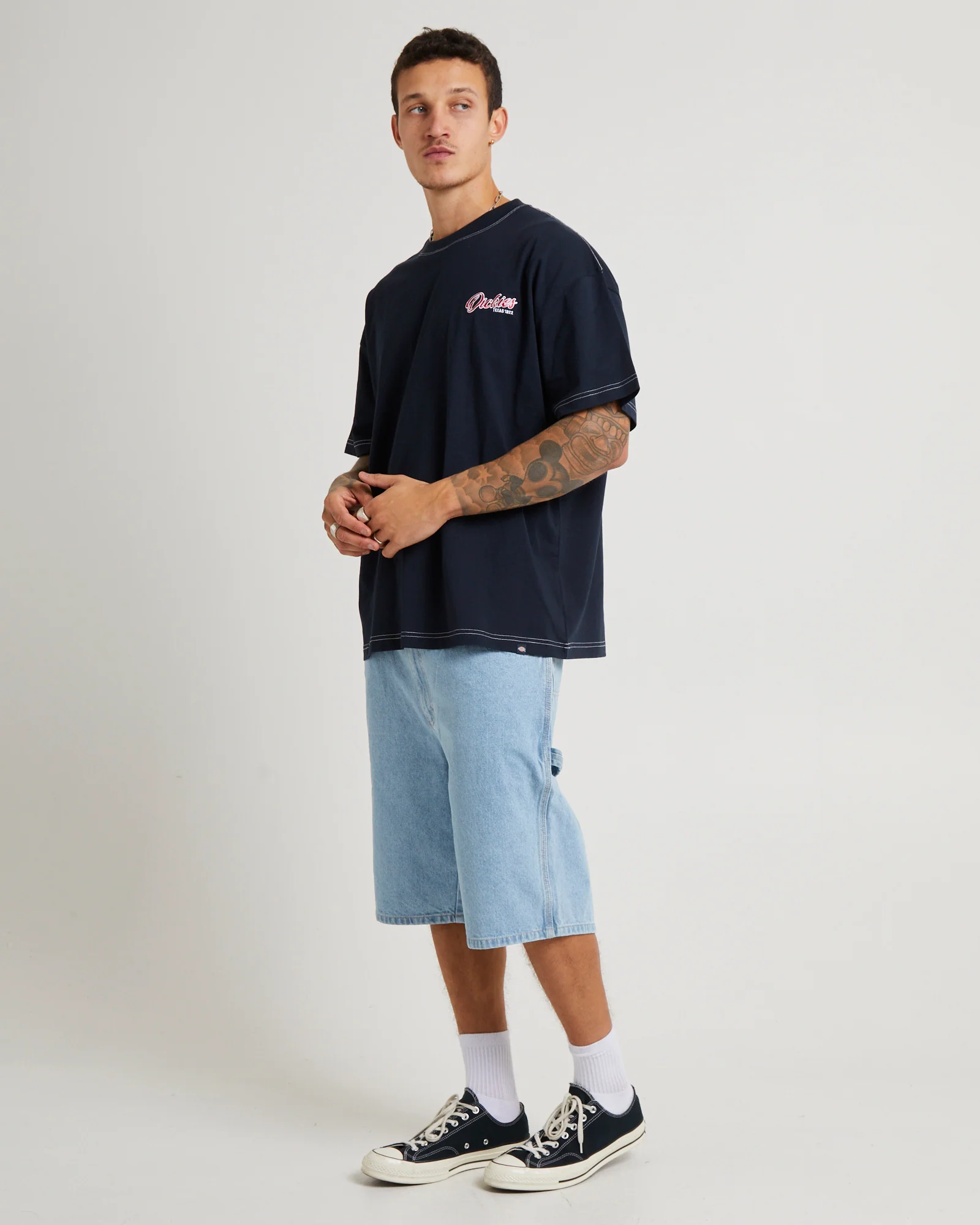 Homerun Double 330 T-Shirt Dark Navy - Image 4