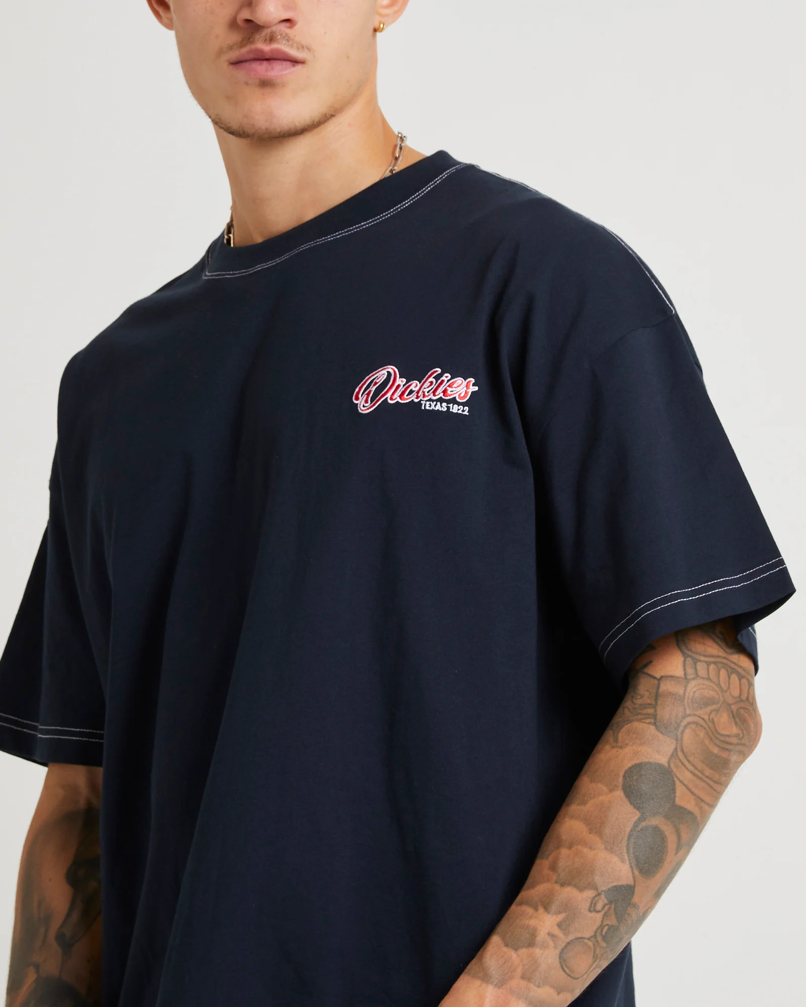 Homerun Double 330 T-Shirt Dark Navy - Image 5