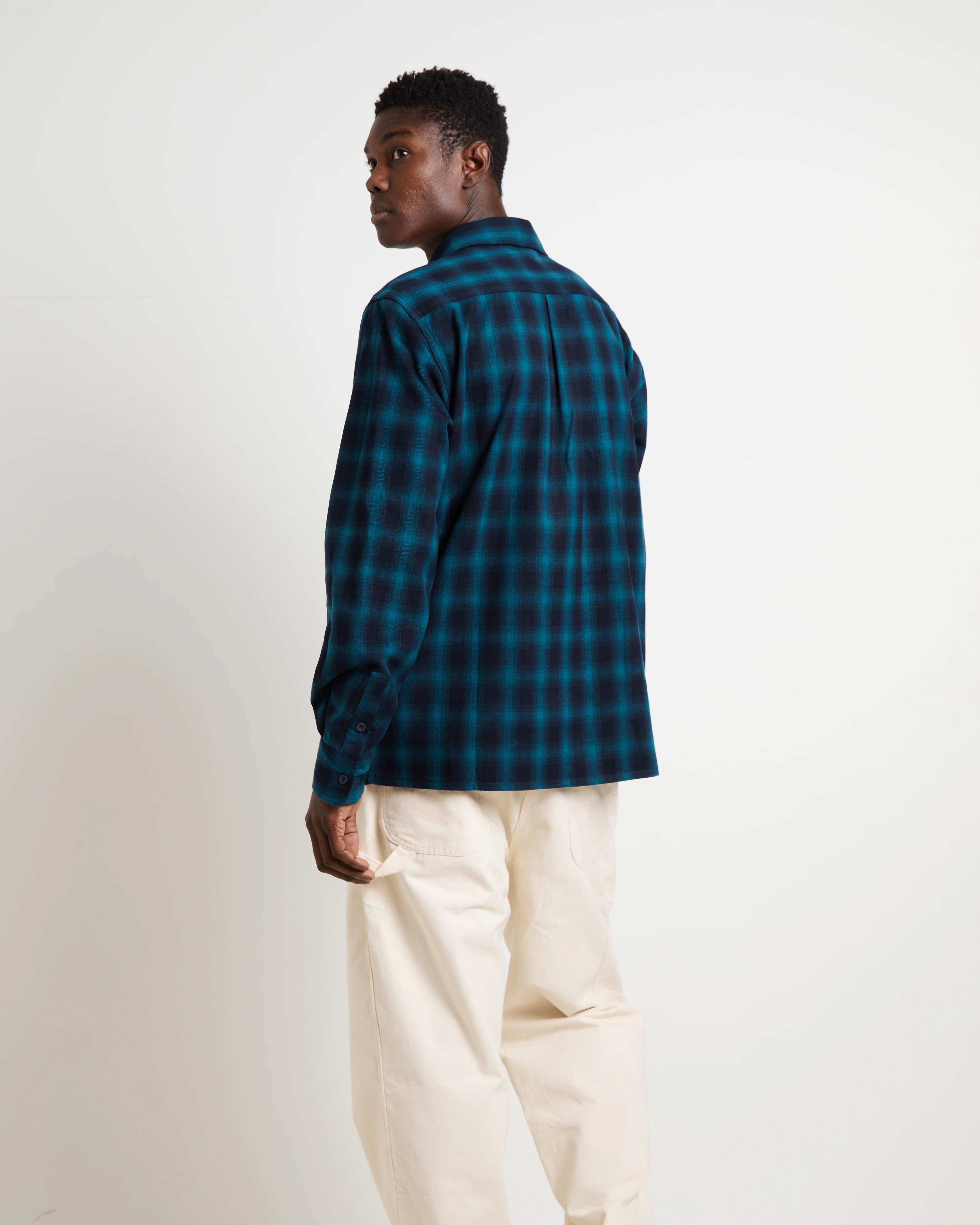 Houston Plaid Long Sleeve Shirt in Dark Lincoln Green - Image 2