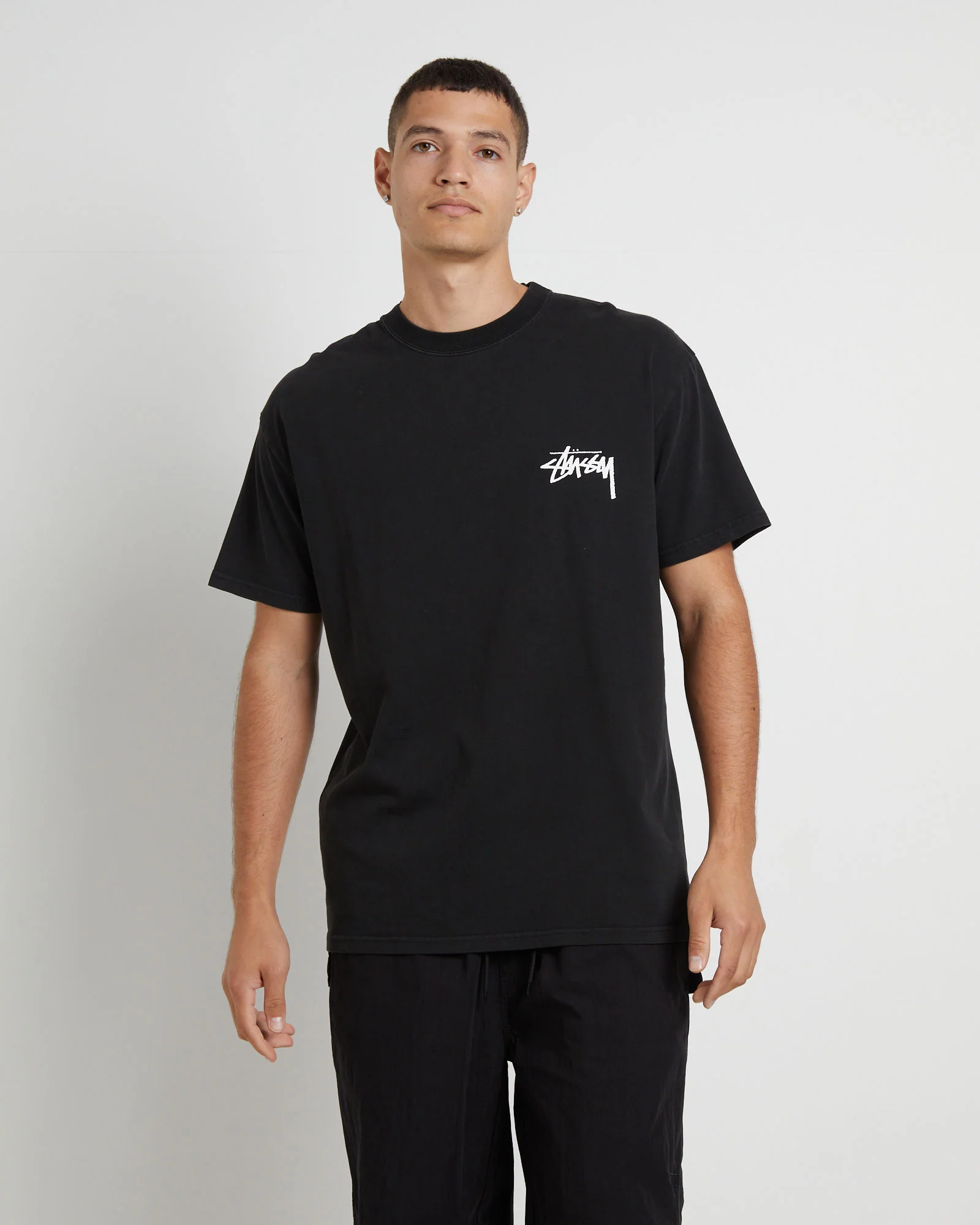 How We're Living Heavyweight Short Sleeve T-Shirt in Black - Image 2