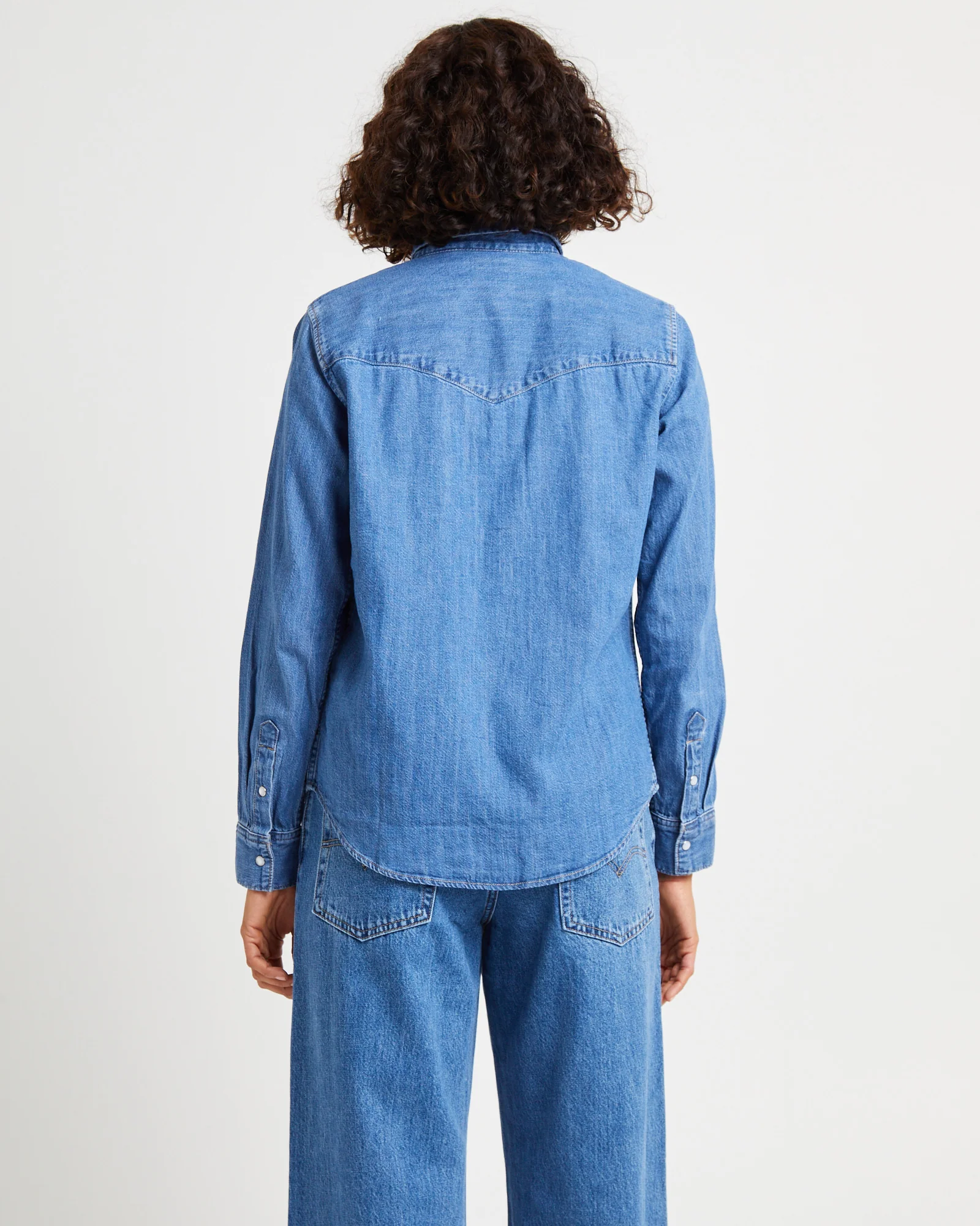 Iconic Western Long Sleeve Denim Shirt - Image 2