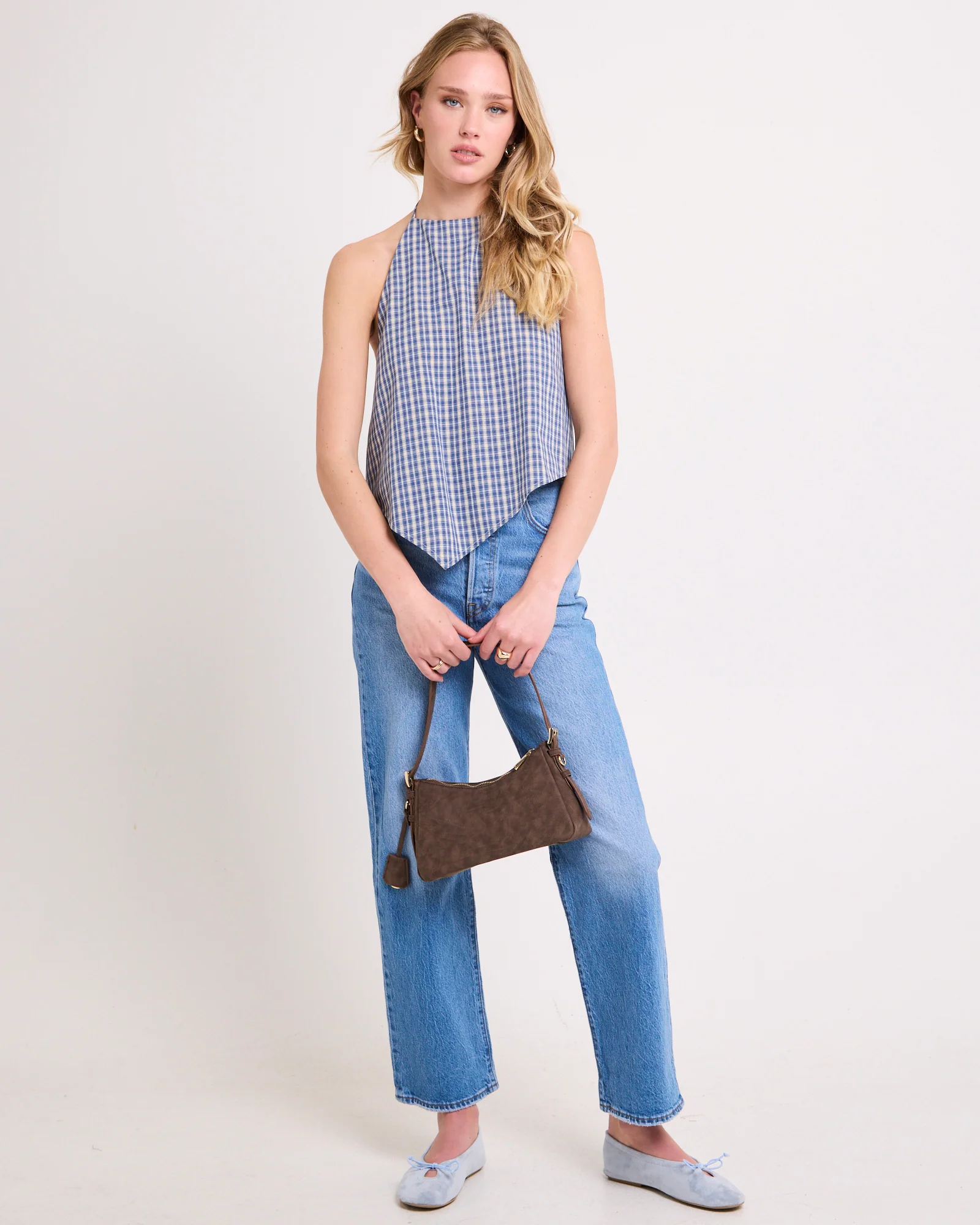 Iluka Check High Neck Top - Image 3