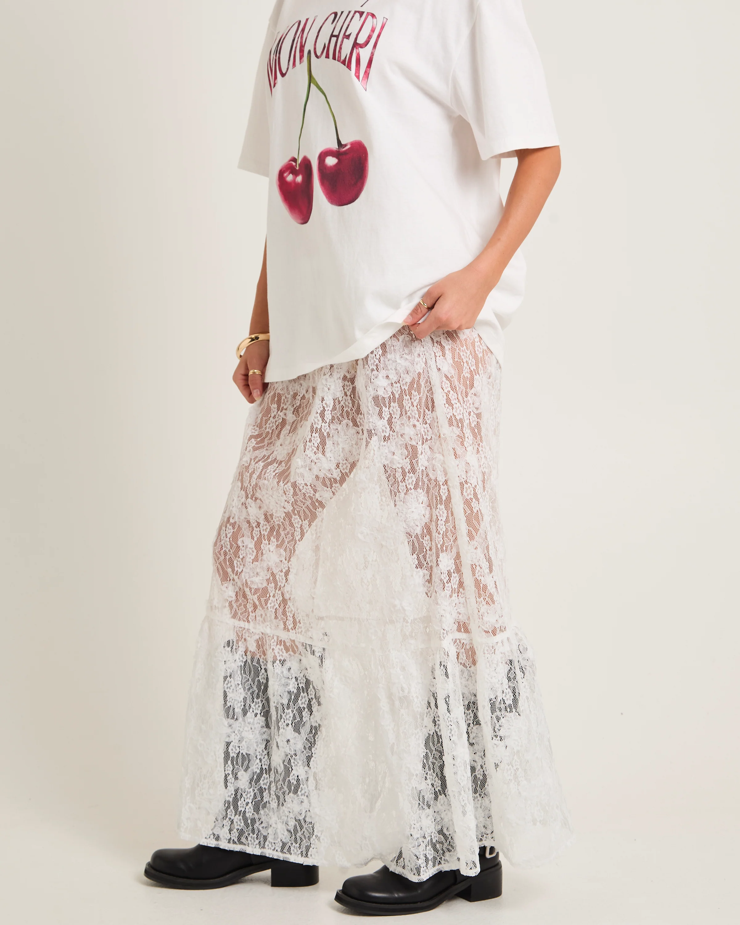 Imani Lace Tiered Maxi Skirt - Image 4