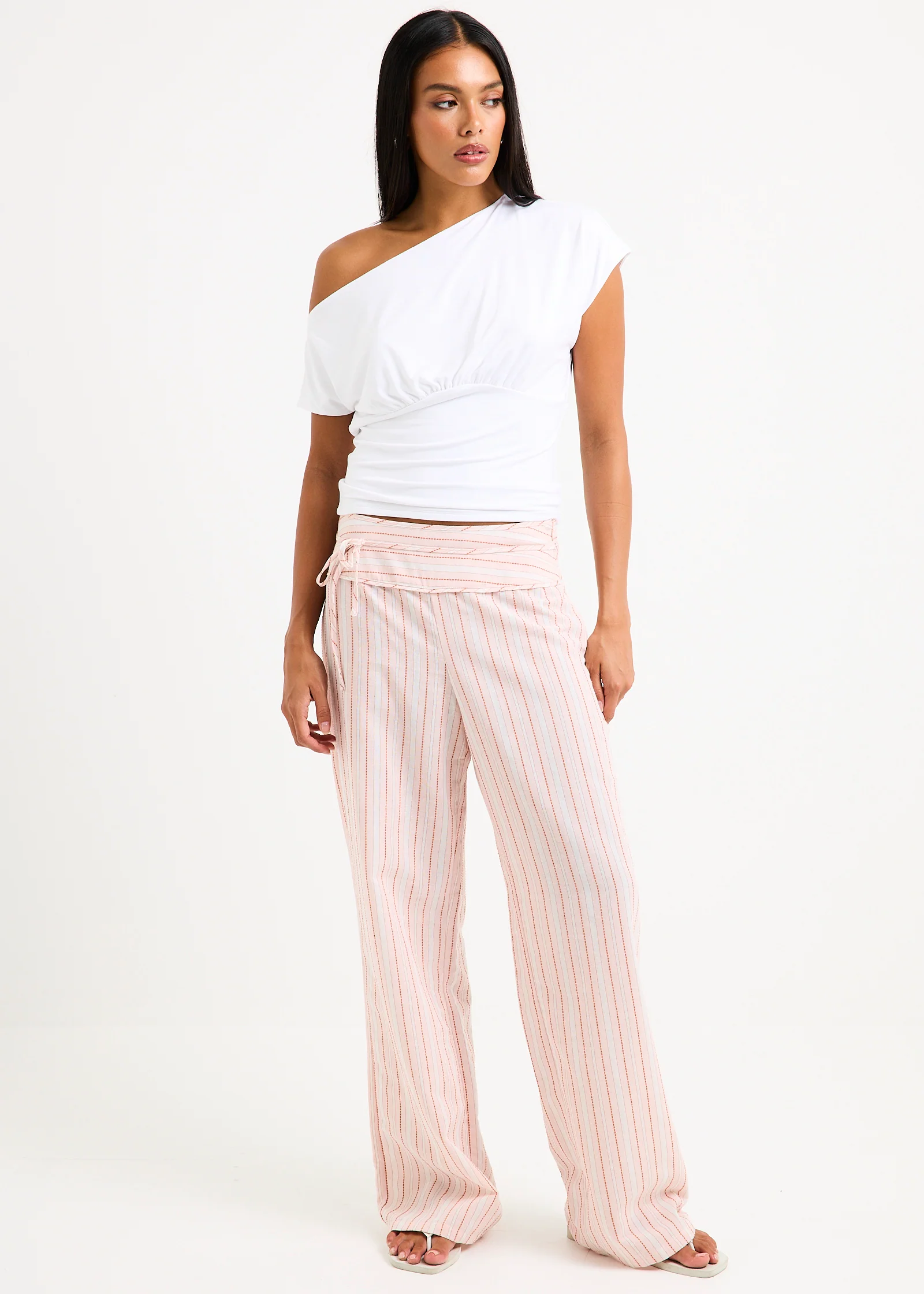 Ines Stripes Low Rise Pants