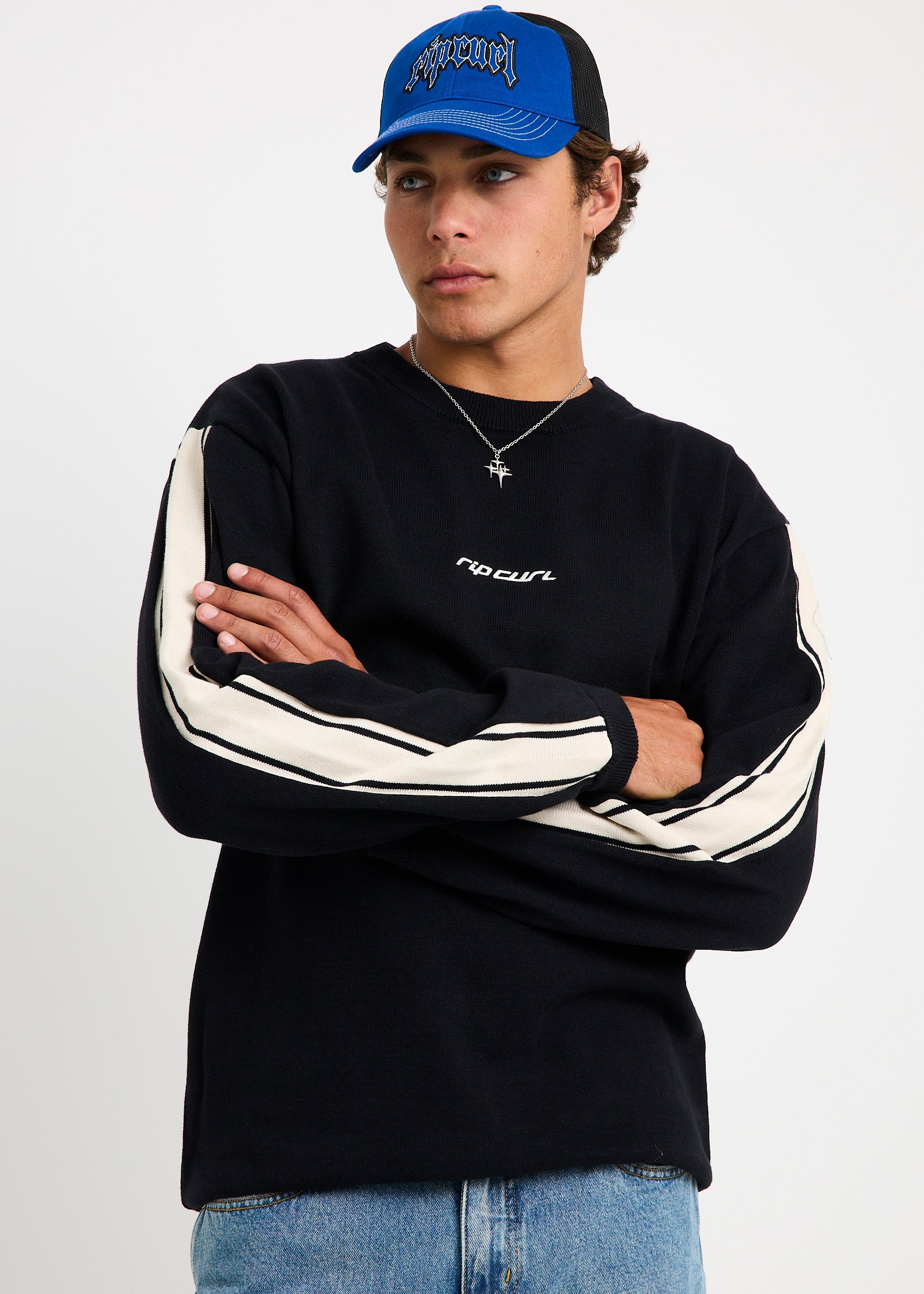 Inner Visions Stripe Knit Crew Shirt