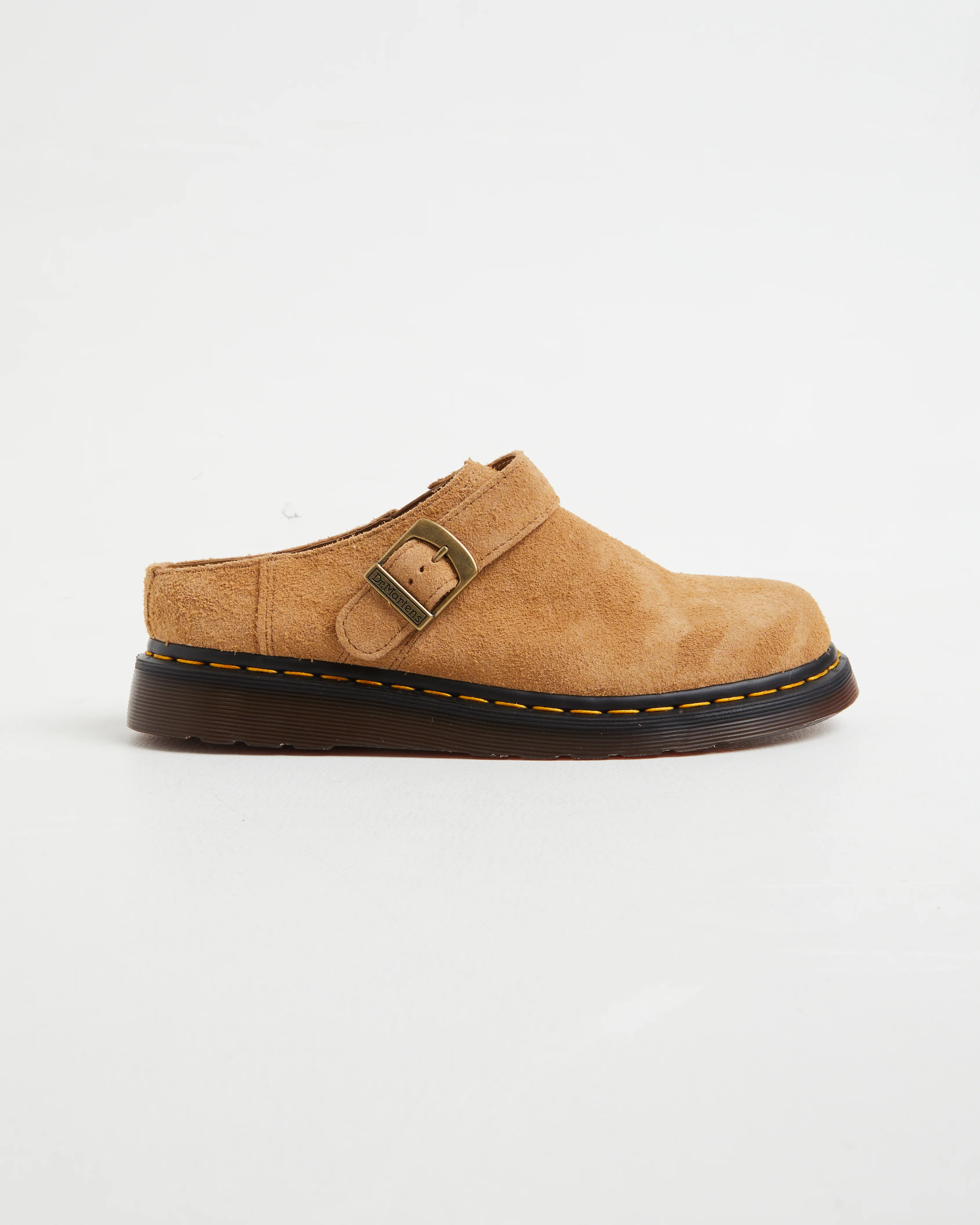 Isham Buckle Mules in Sandy Tan Desert Oasis Suede - Image 2