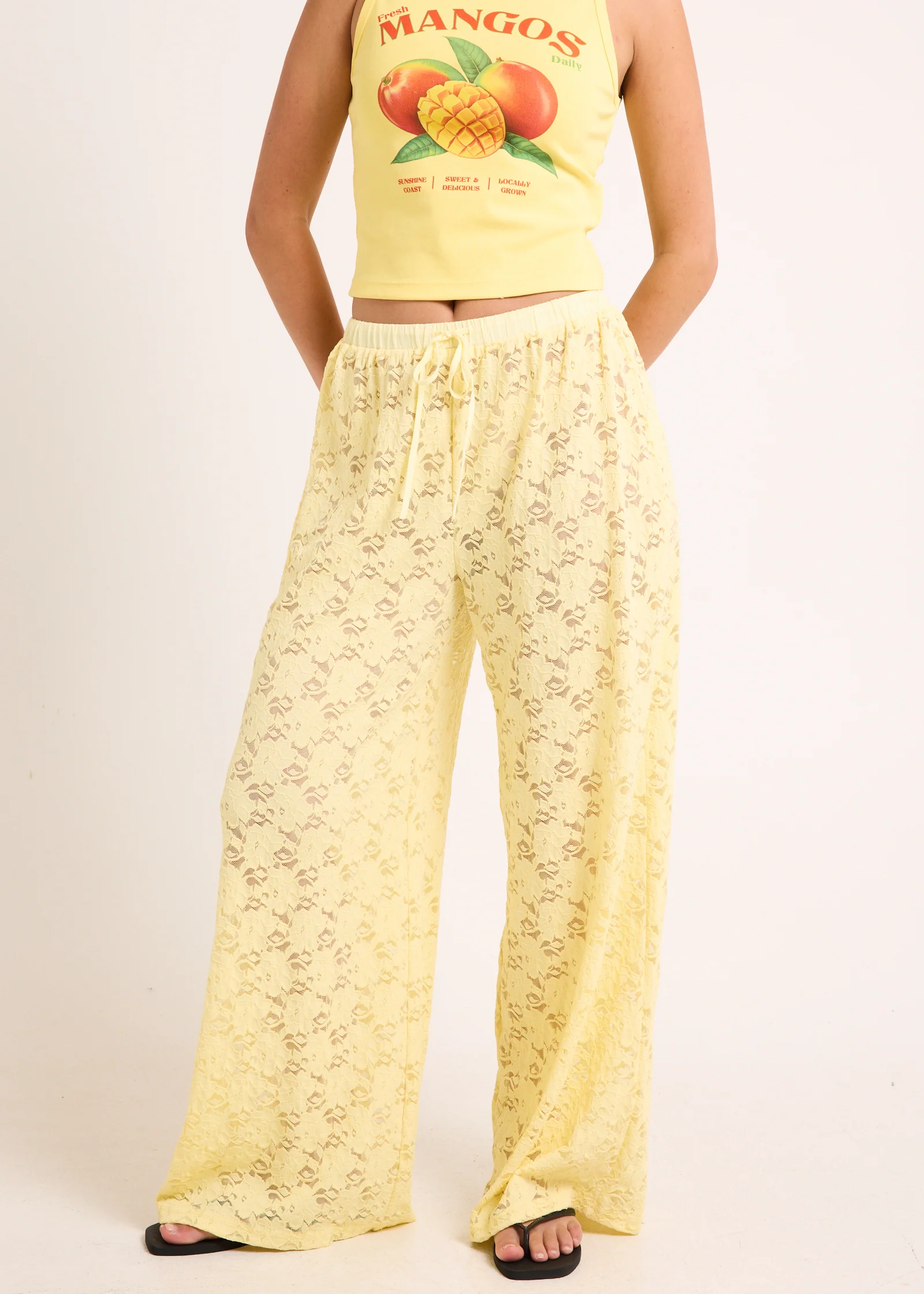 Jasmine Lace Relaxed Pants - Image 3