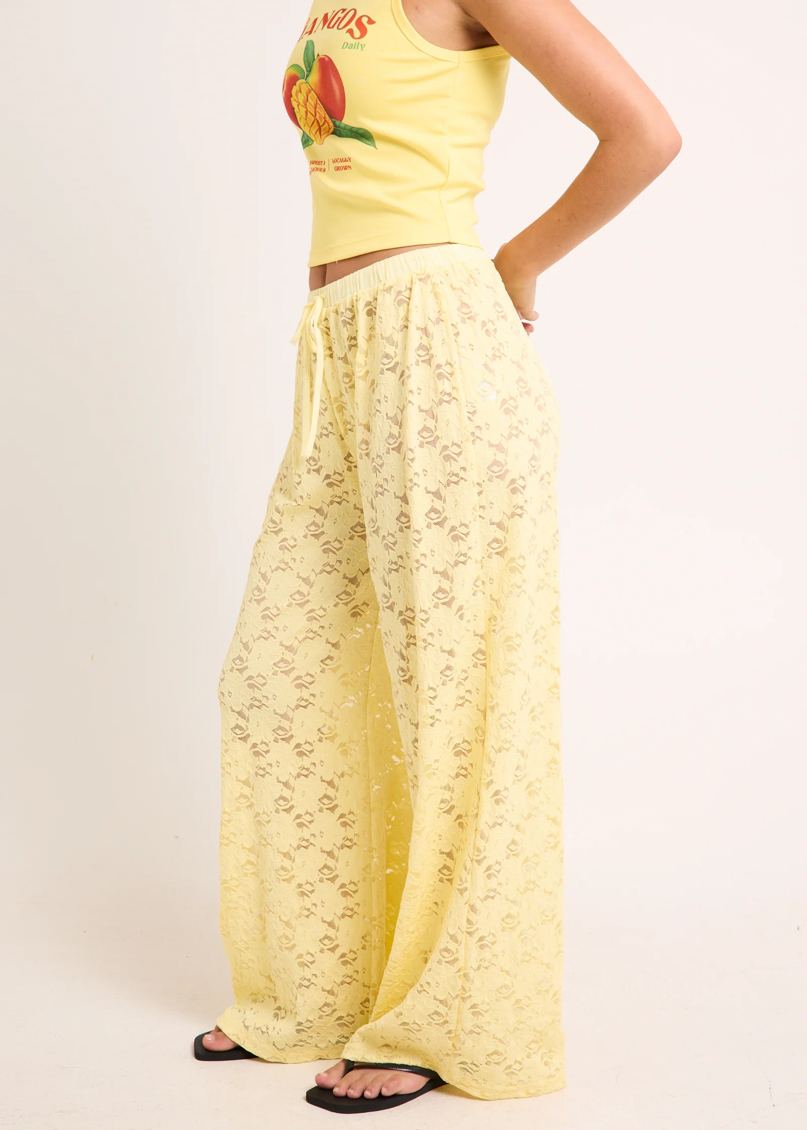 Jasmine Lace Relaxed Pants - Image 4