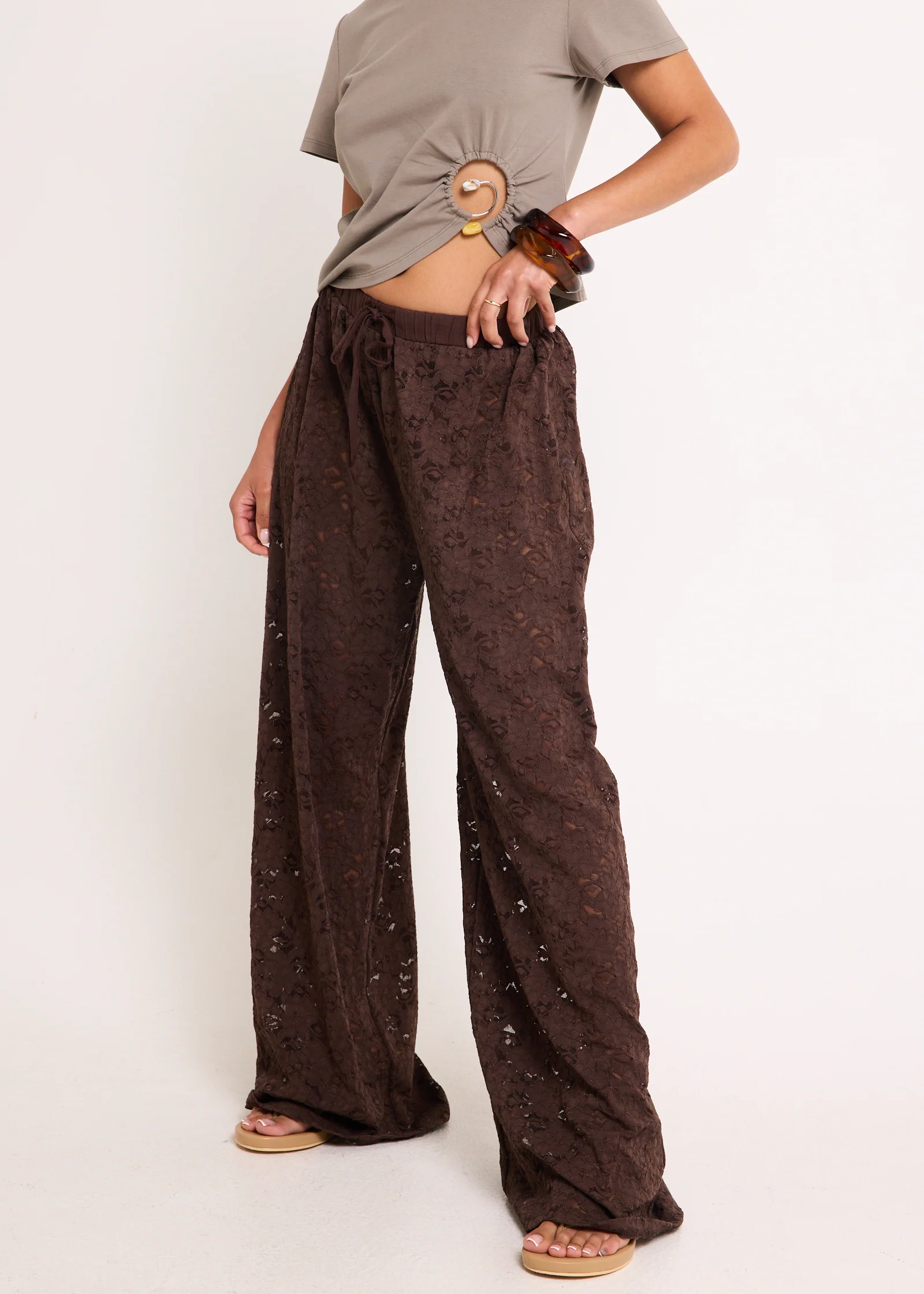 Jasmine Lace Relaxed Pants - Image 4
