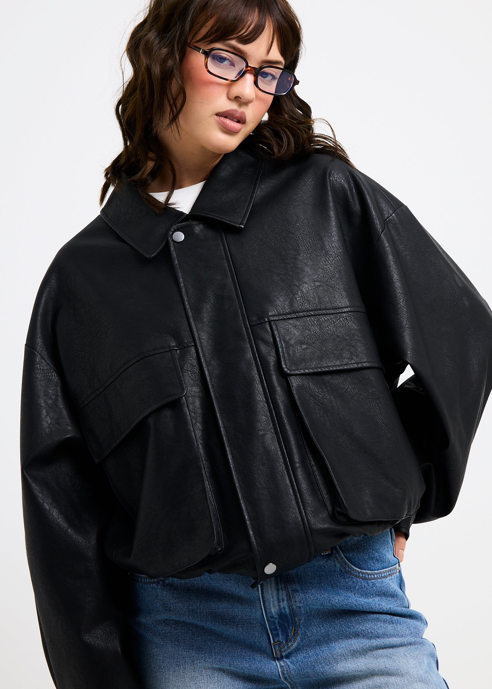 Jen Oversized Patch Pocket Jacket - Image 10
