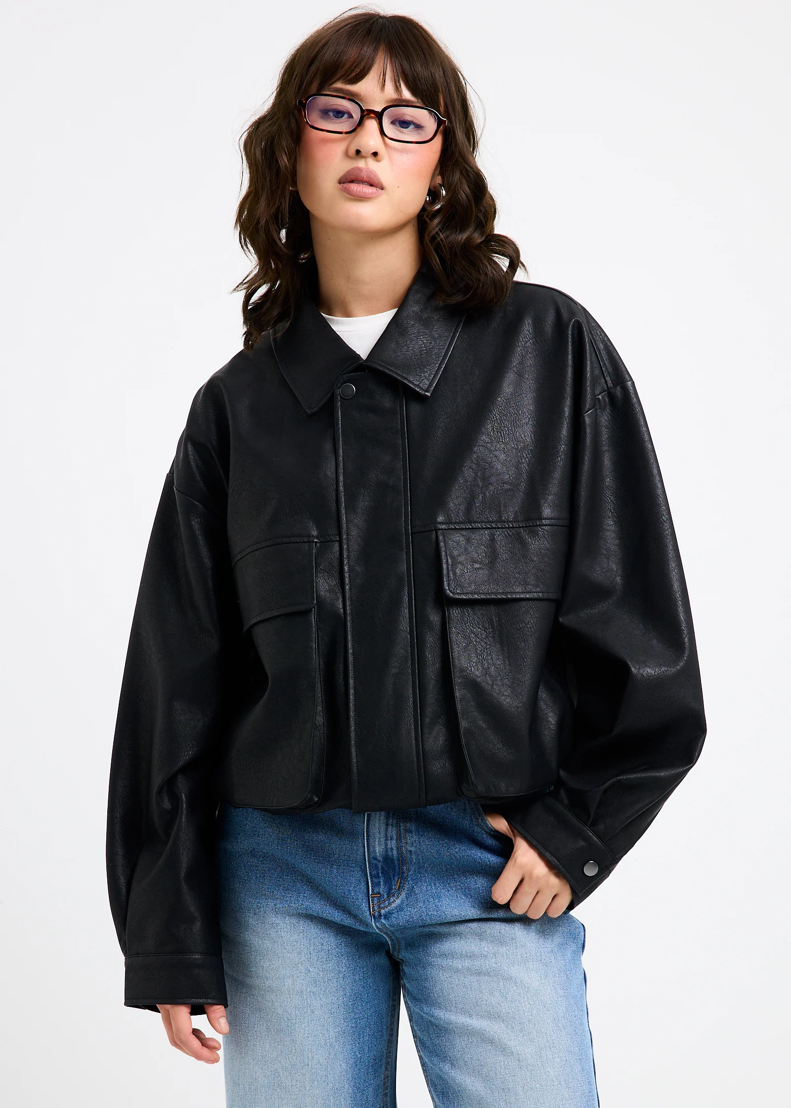 Jen Oversized Patch Pocket Jacket - Image 7