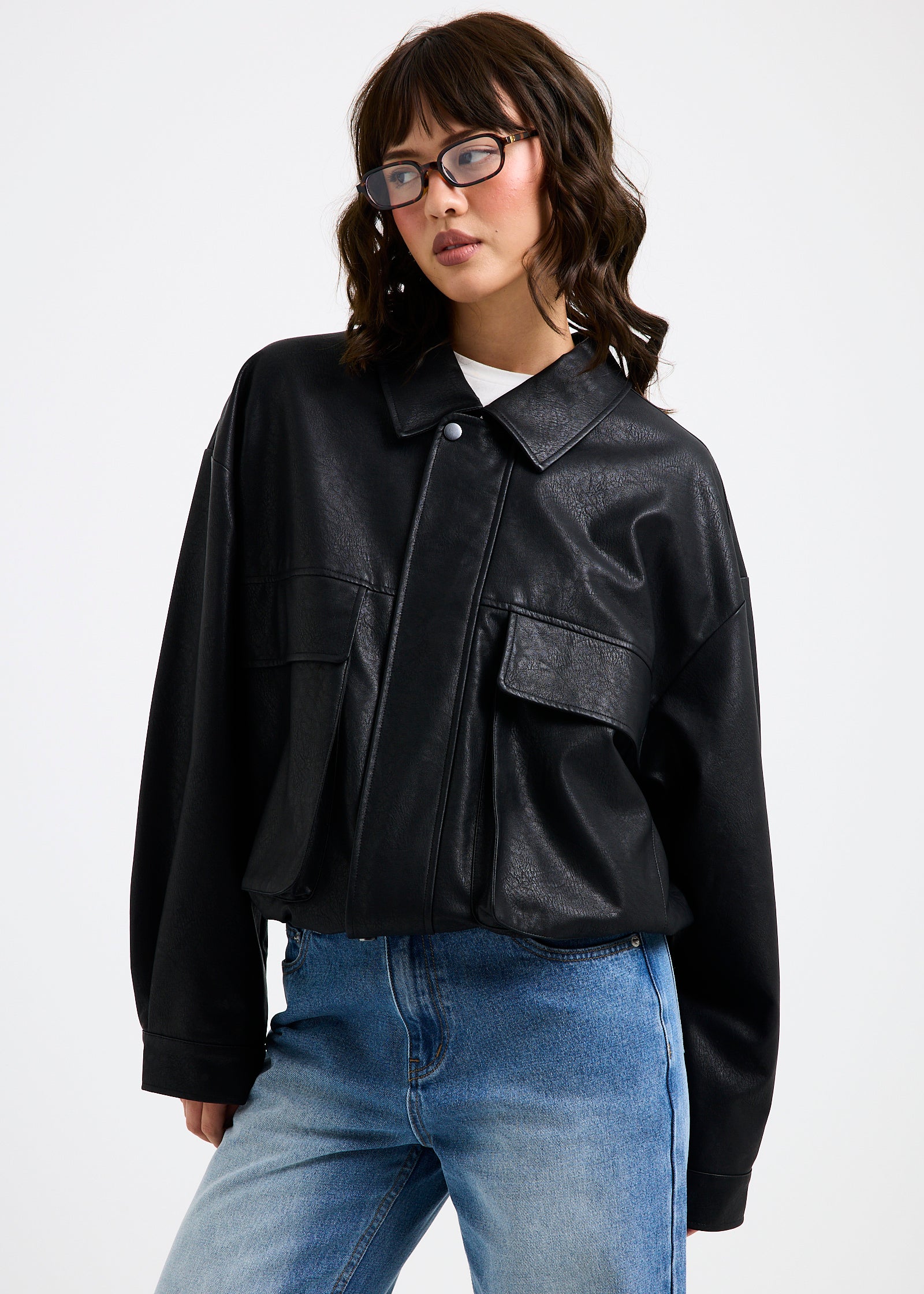 Jen Oversized Patch Pocket Jacket - Image 9