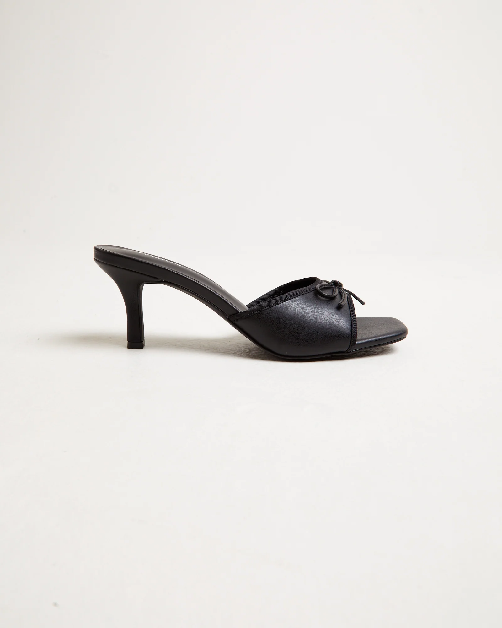 Jenner Kitten Heels in Smooth Black - Image 2
