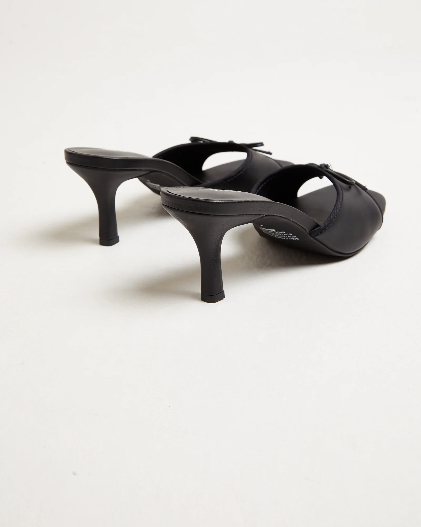 Jenner Kitten Heels in Smooth Black - Image 4