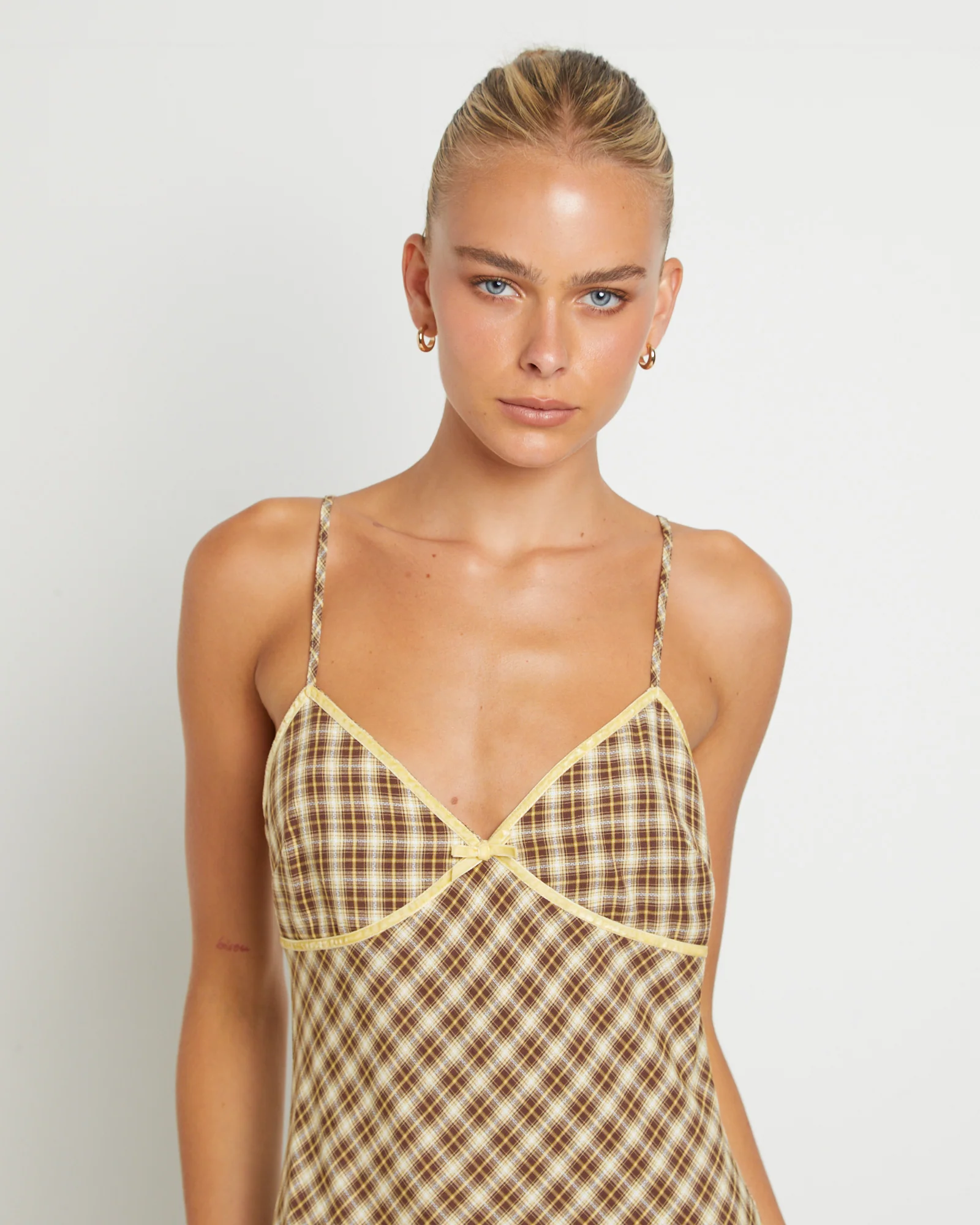 Jenny Plaid Bias Midi Dress in Assorted - Image 6