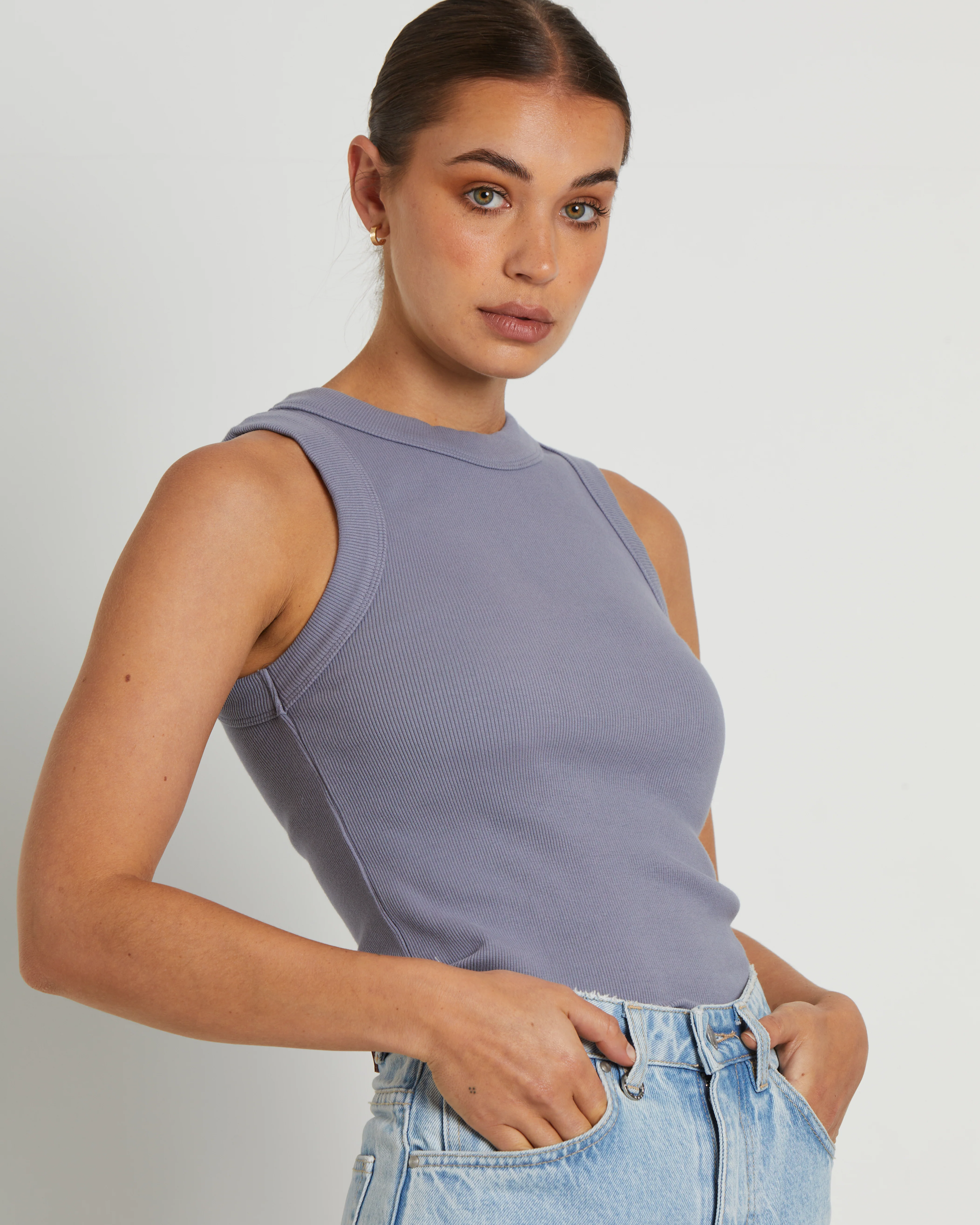 Jonesy Singlet in Slate Grey - Image 5