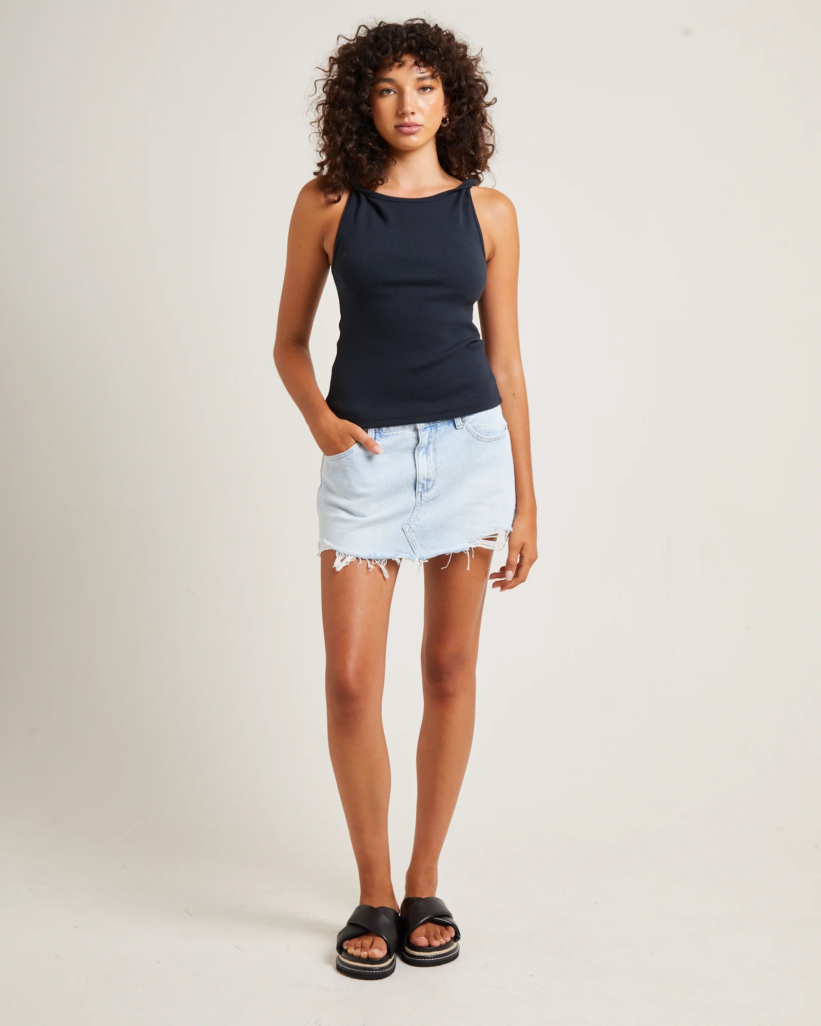 Jonesy Twist Top in Black - Image 3