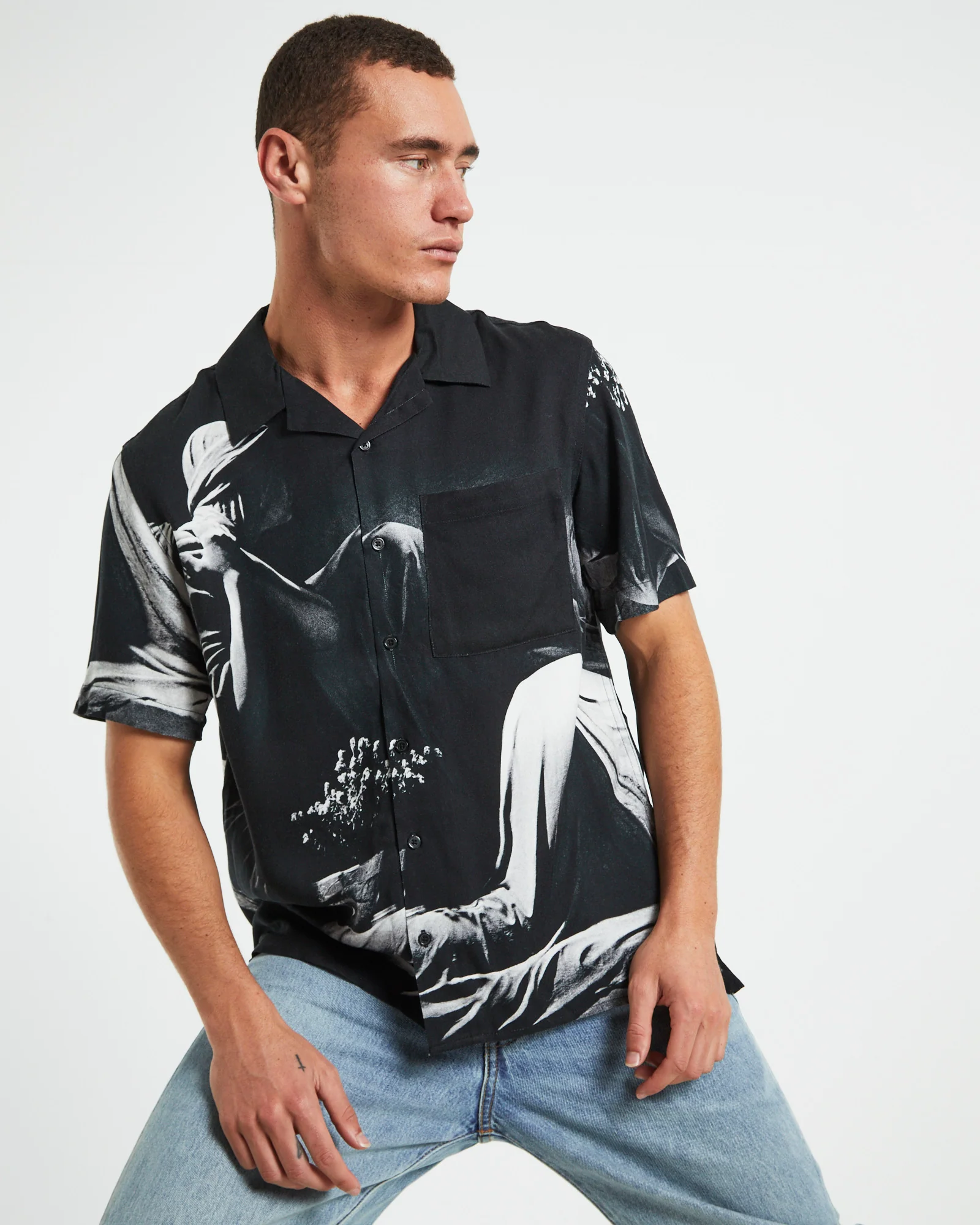 Joy Division Closer Short Sleeve Shirt in Black