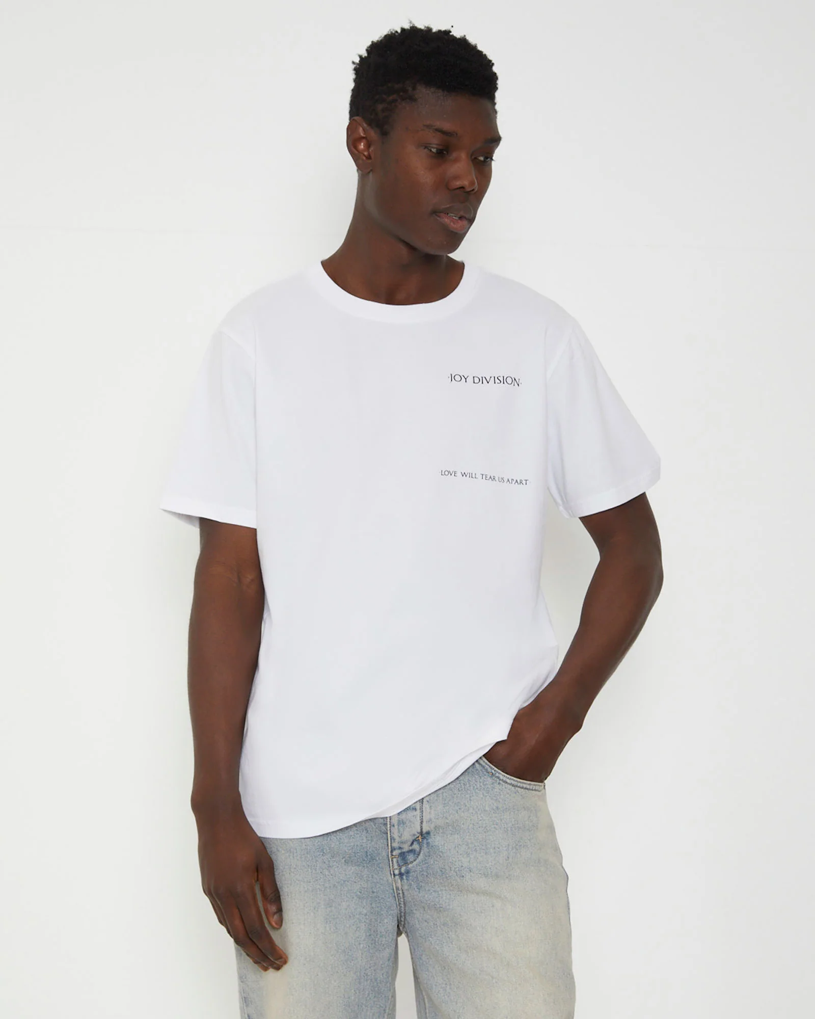 Joy Division Love Band T-Shirt in White - Image 2