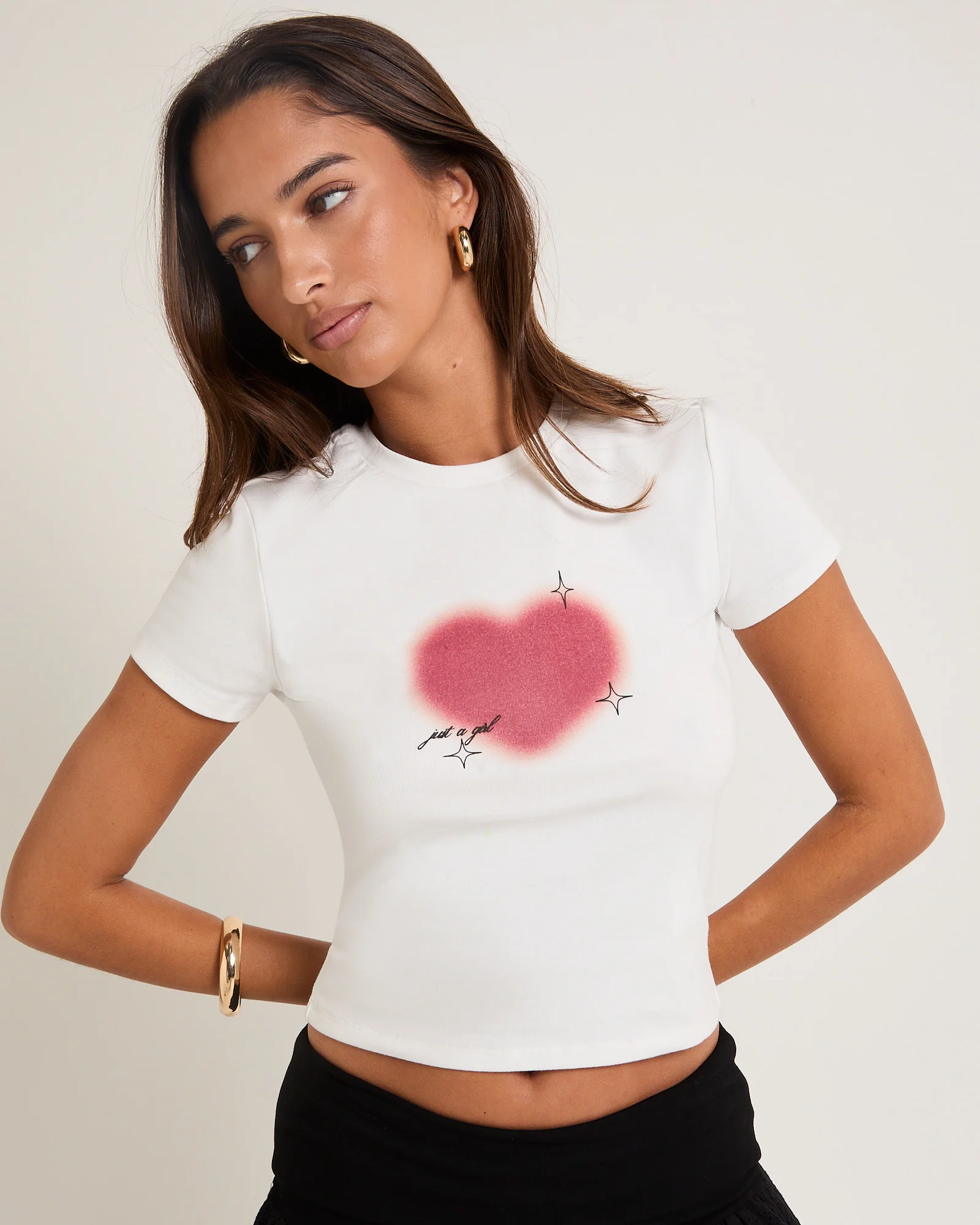 Just A Girl Baby Tee - Image 2