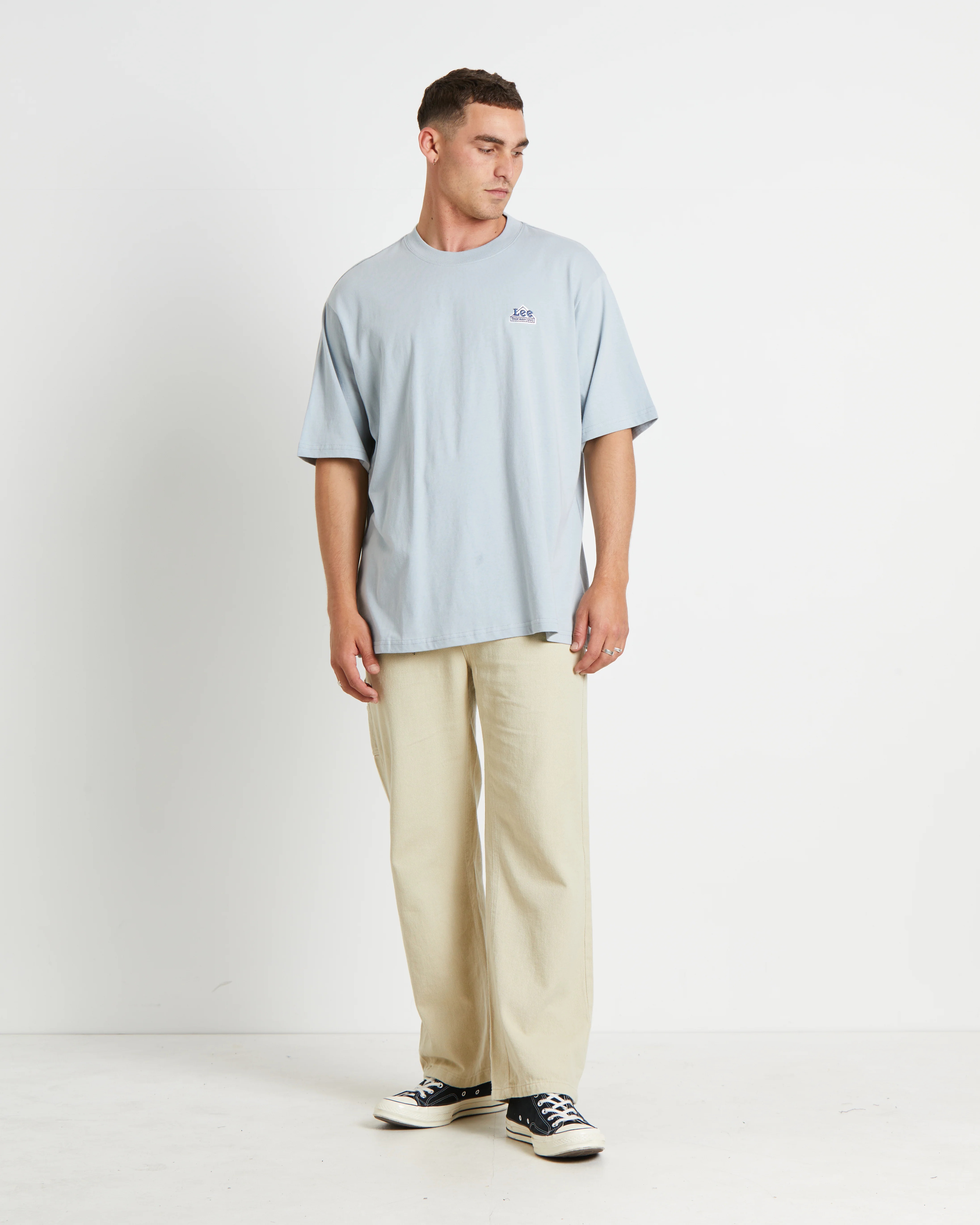 Kansas Short Sleeve Baggy T-Shirt in Blue - Image 3
