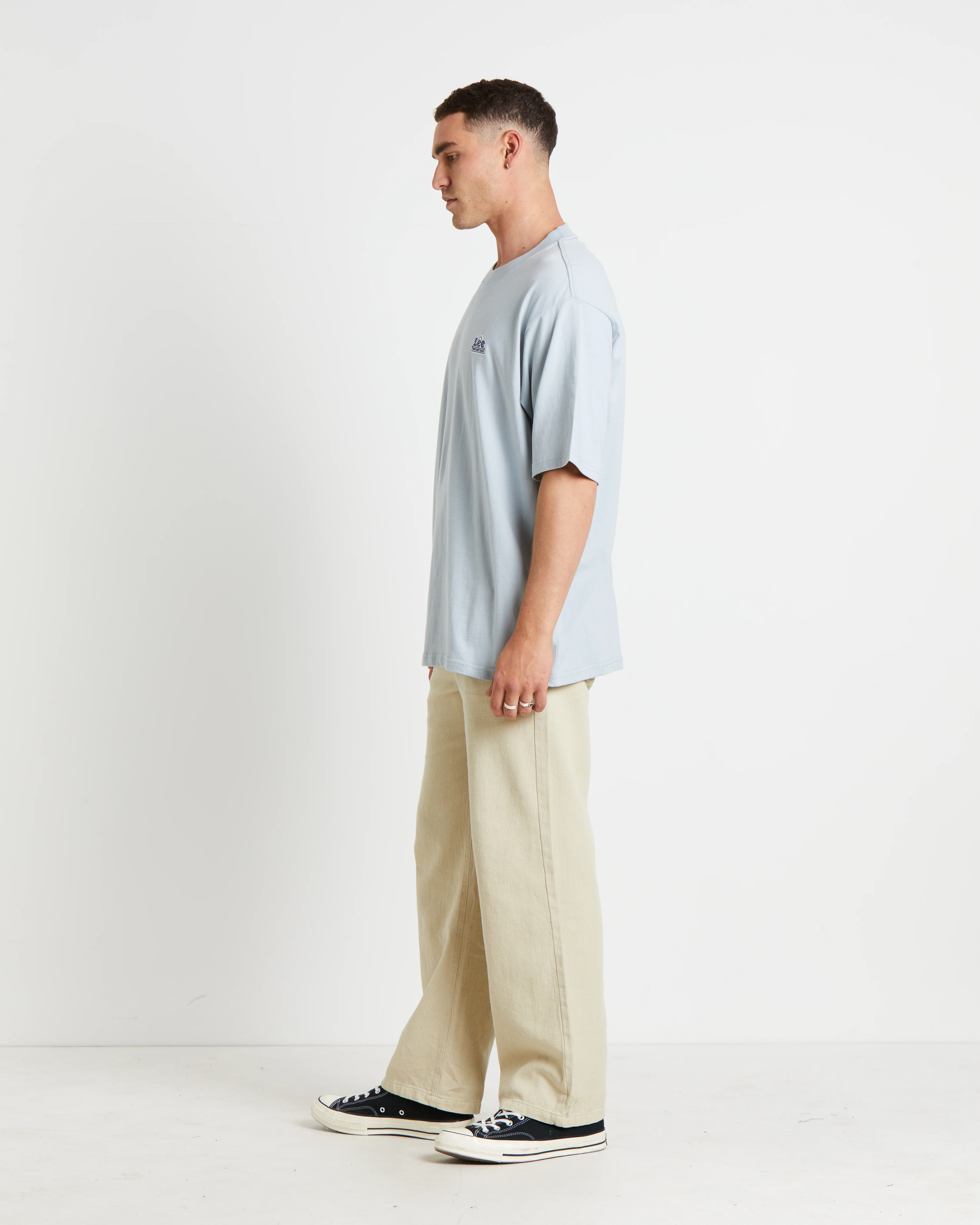 Kansas Short Sleeve Baggy T-Shirt in Blue - Image 4
