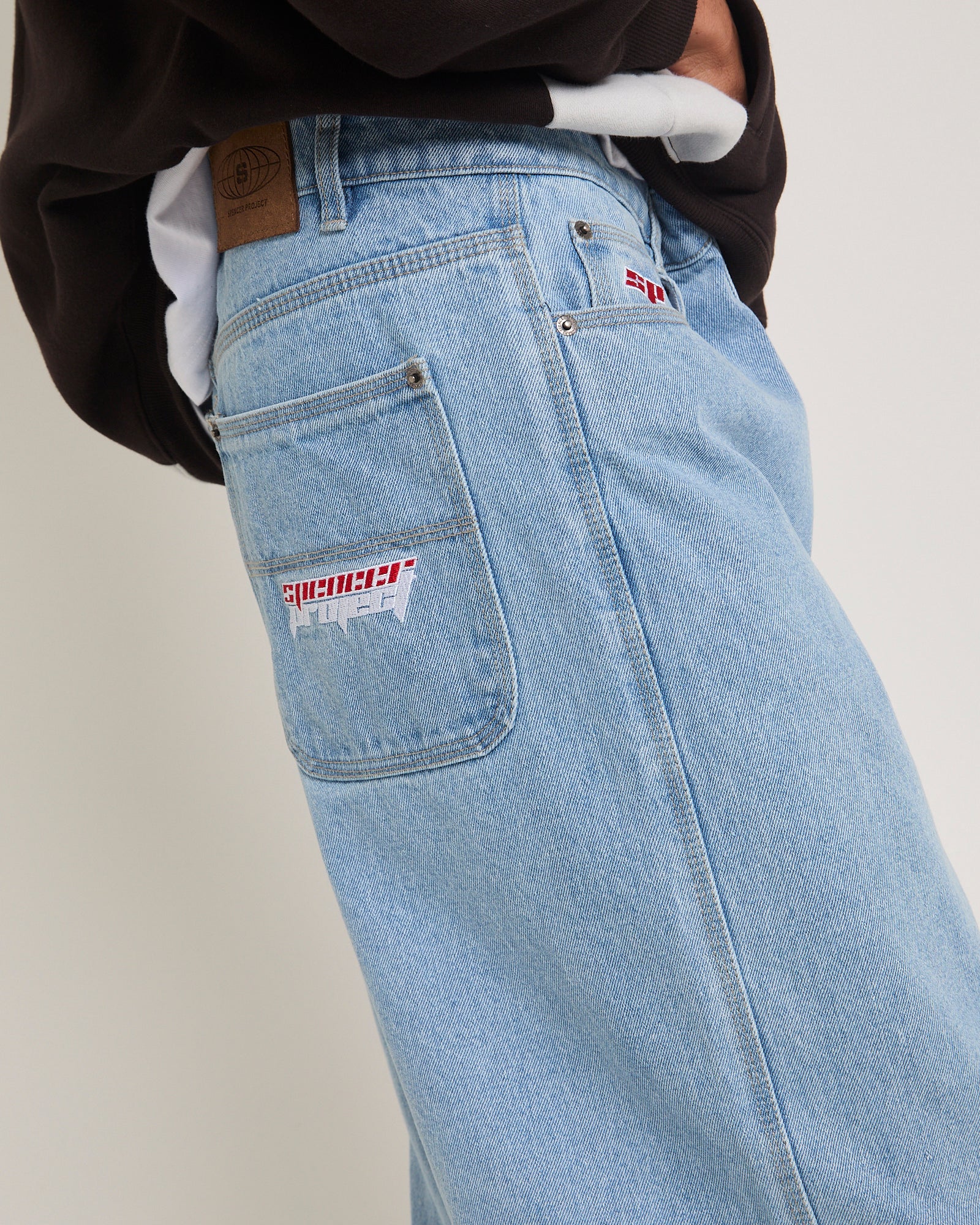 Kay Embroided Wide Leg Denim Pants - Image 5