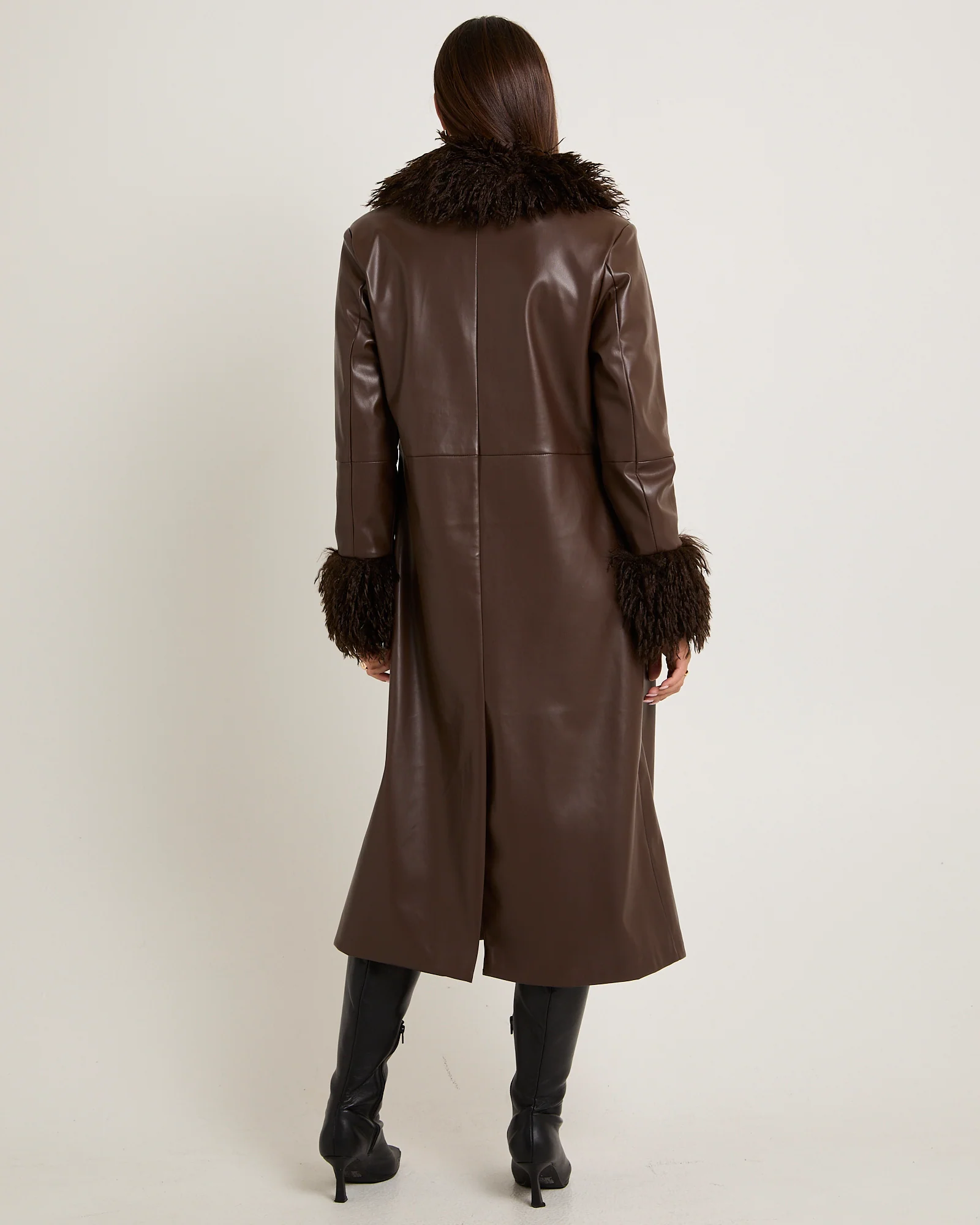 Kendall Contrast Fur Pu Coat - Image 2