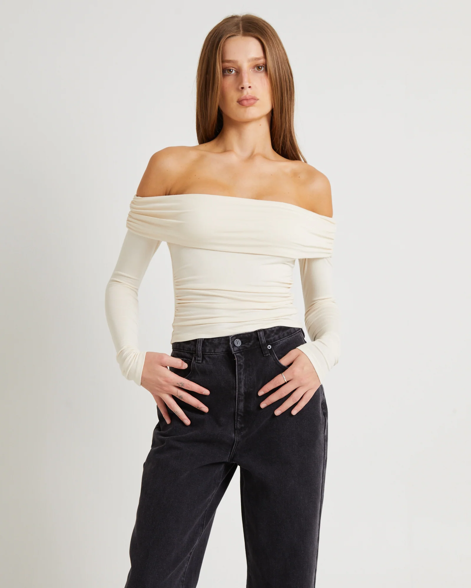 Kia Cold Shoulder Ruch Top