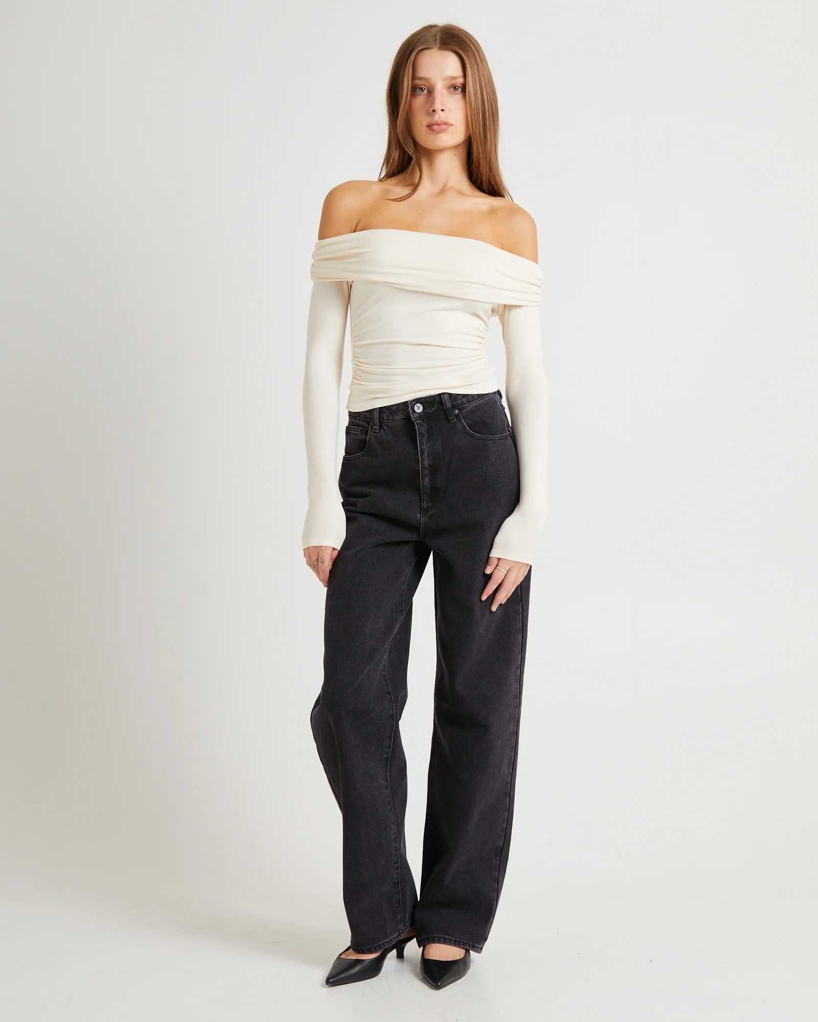 Kia Cold Shoulder Ruch Top - Image 3