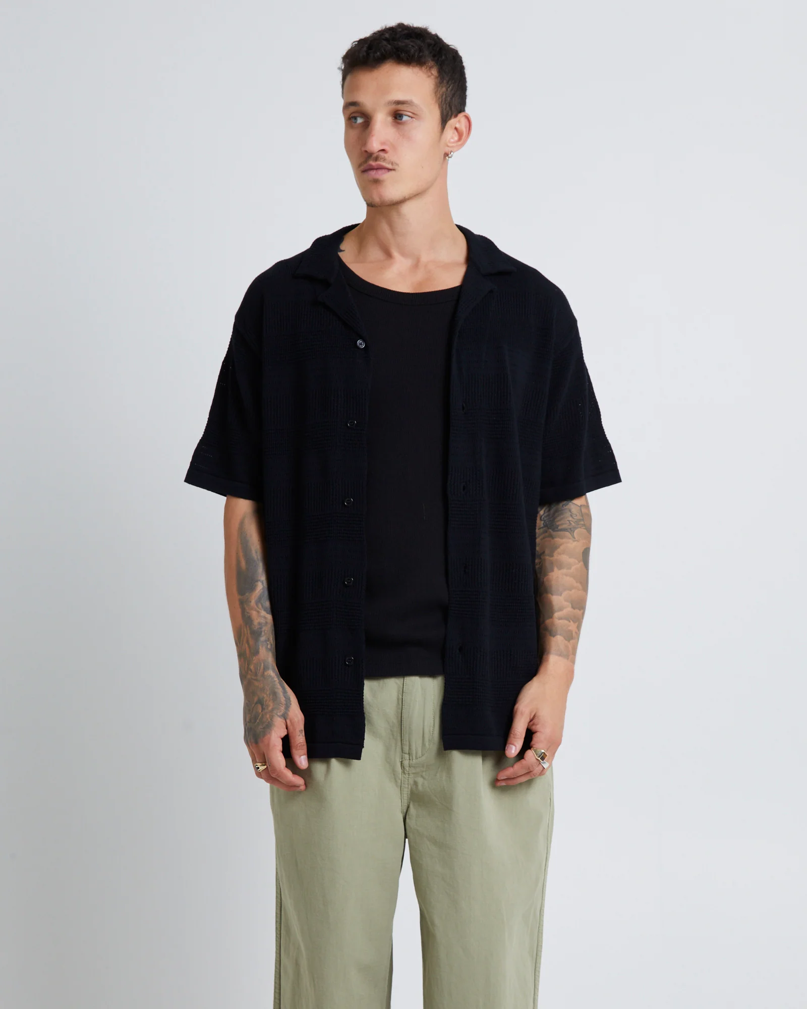 Knitted Short Sleeve Resort Shirt
