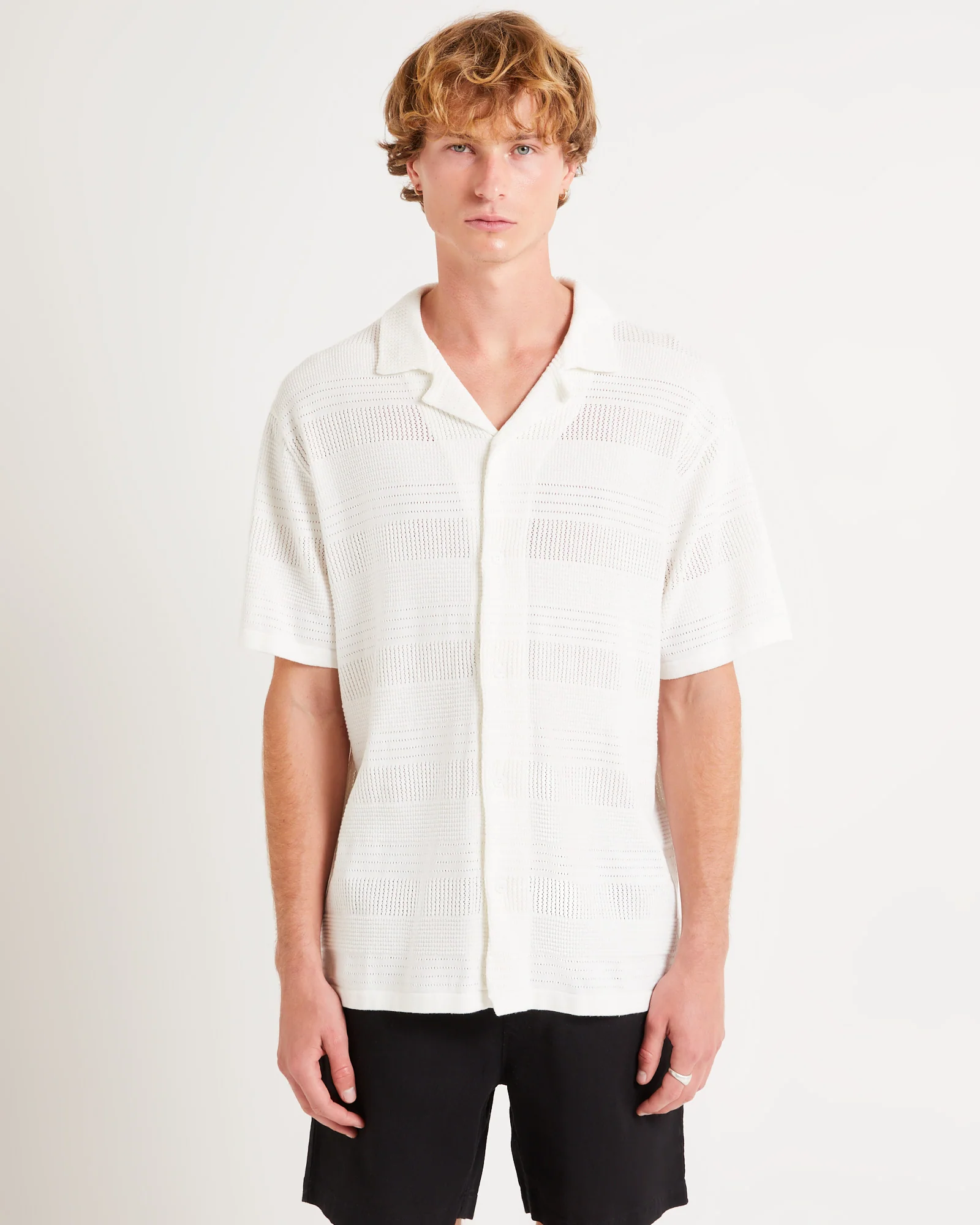 Knitted Short Sleeve Resort Shirt - Image 3