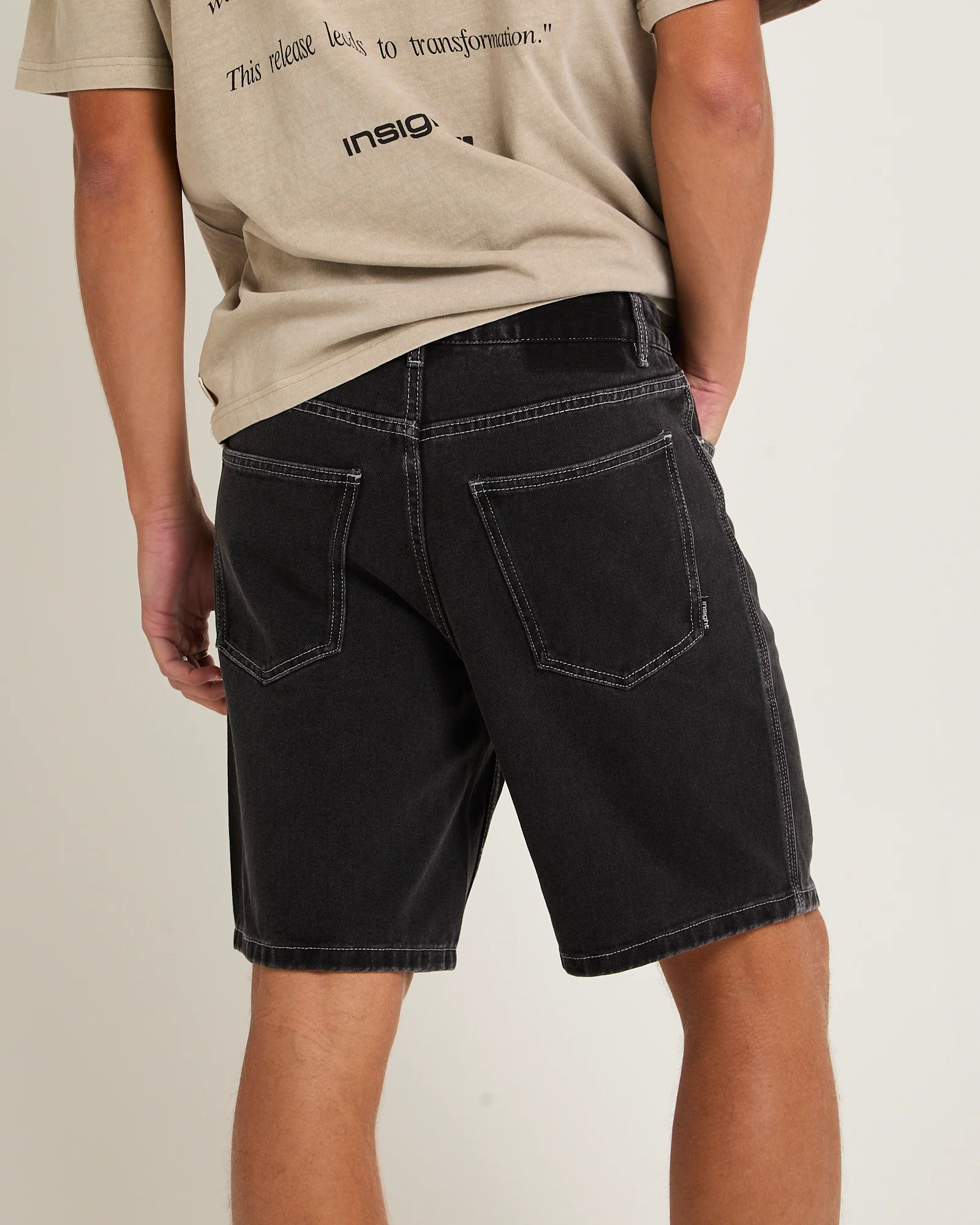Knocker Contrast Vintage Denim Shorts - Image 2
