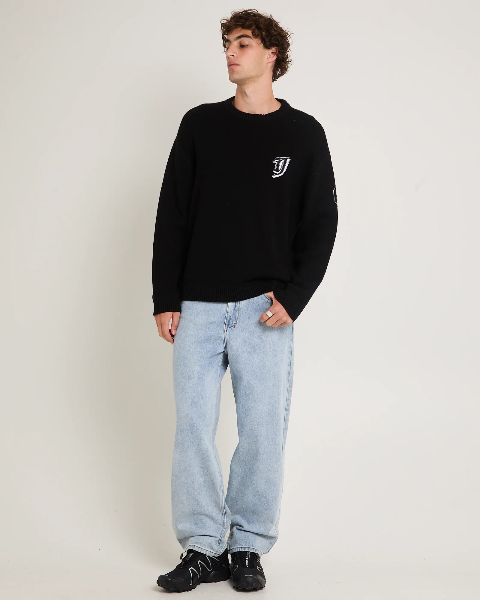 Knocker Wide Leg Denim Jeans - Image 3