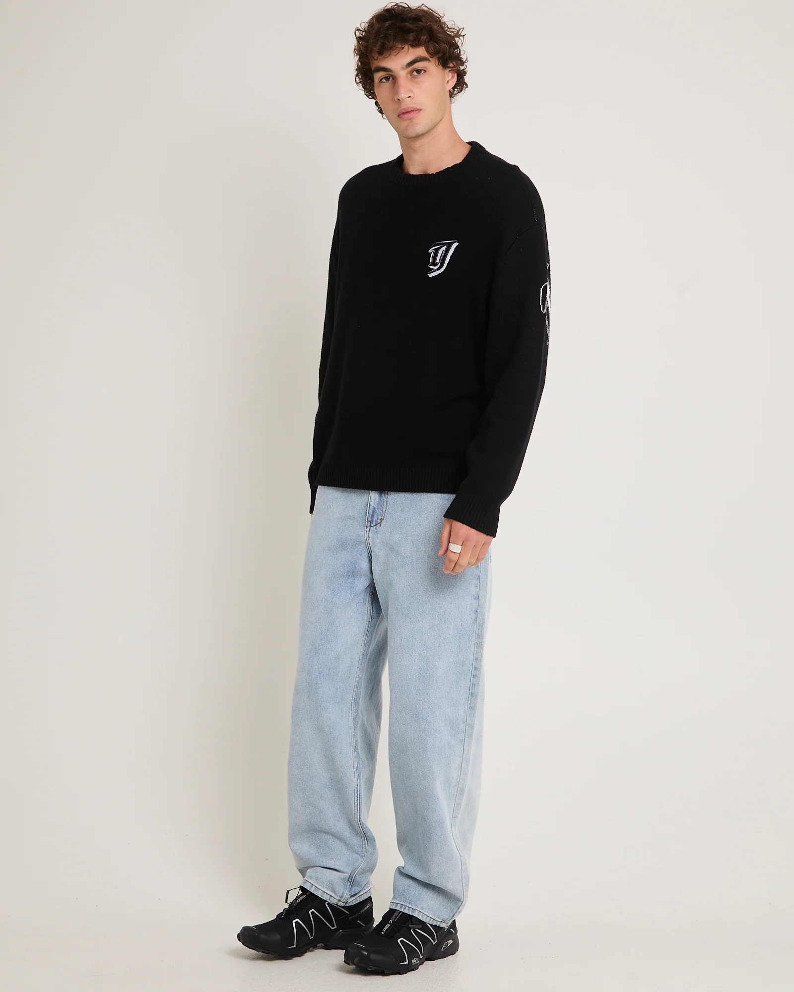 Knocker Wide Leg Denim Jeans - Image 4