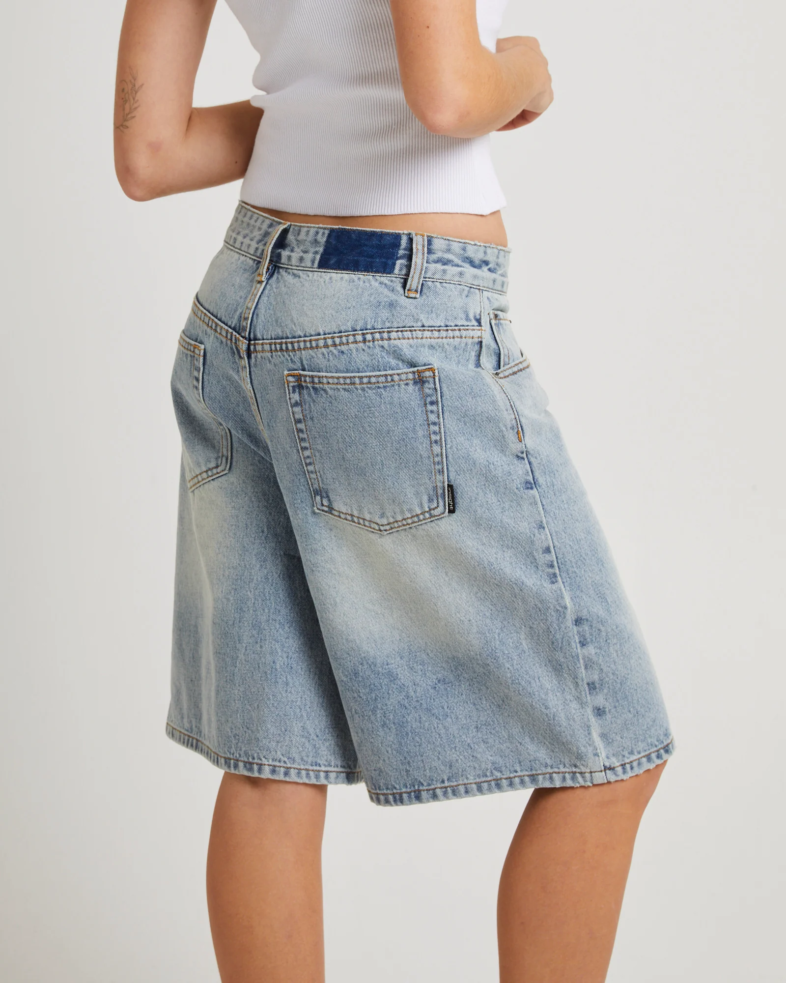 Kourtney Longline Denim Jorts - Image 5