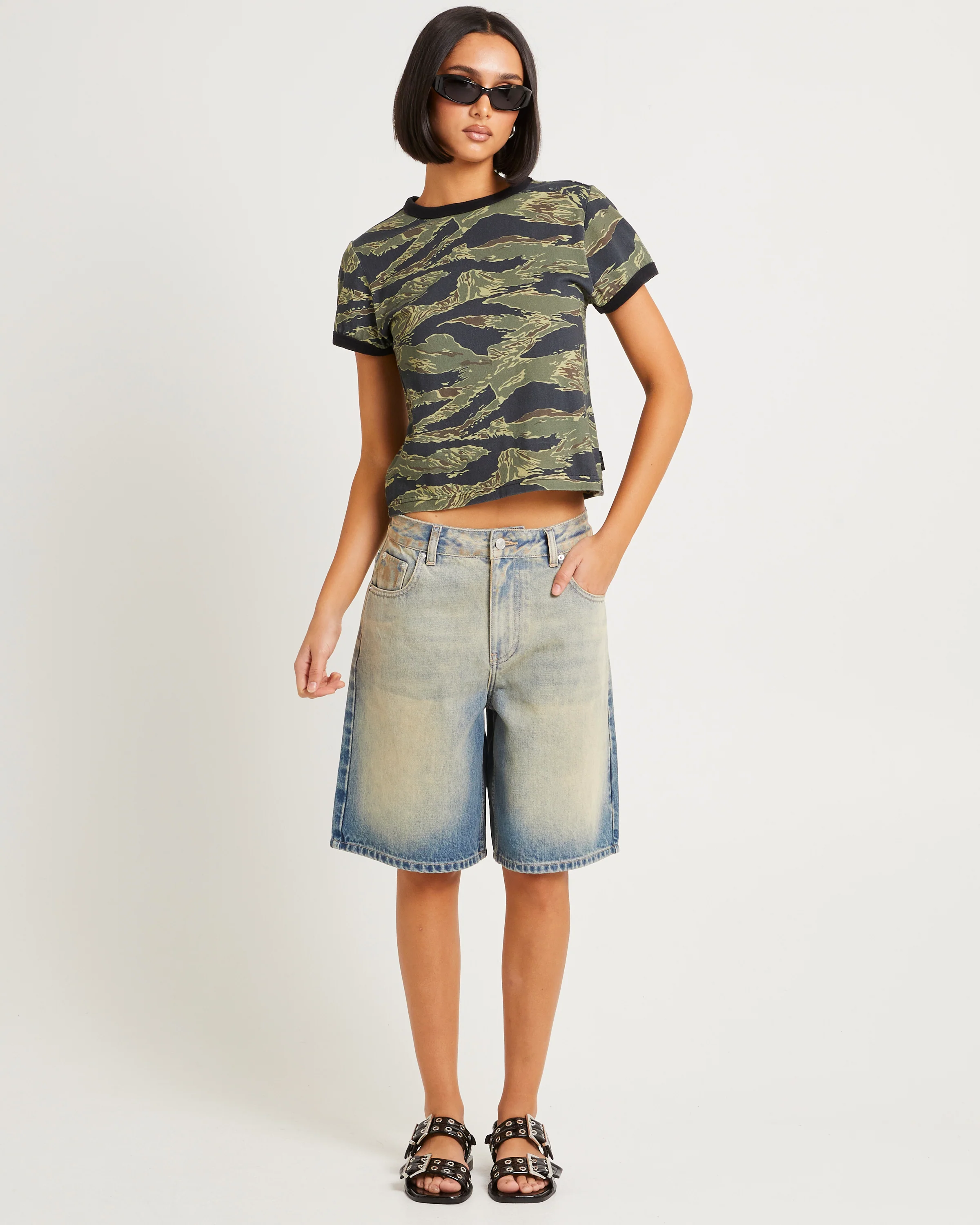 Kourtney Longline Denim Jorts - Image 3