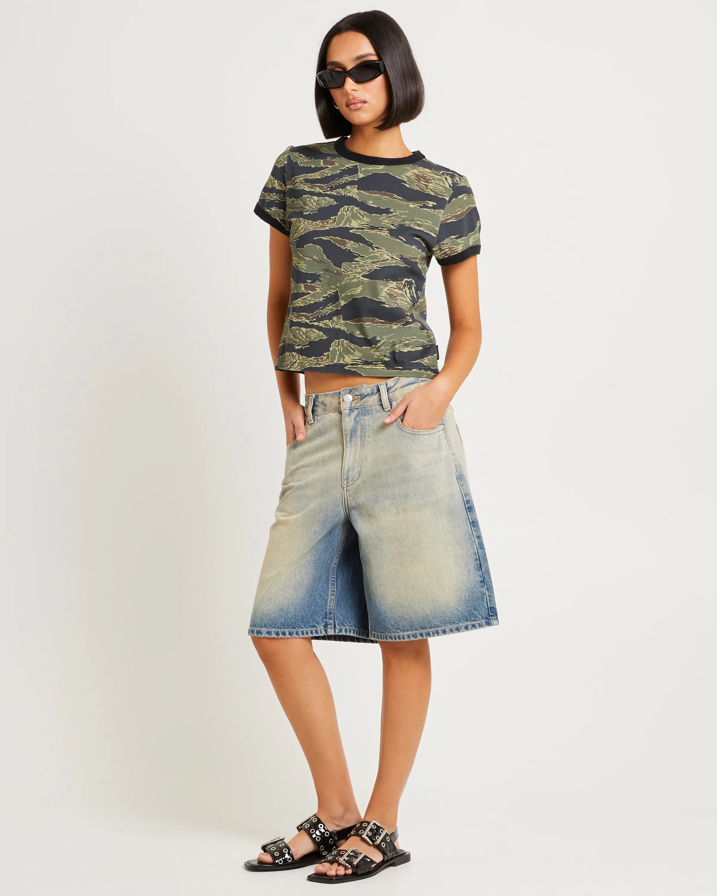 Kourtney Longline Denim Jorts - Image 4