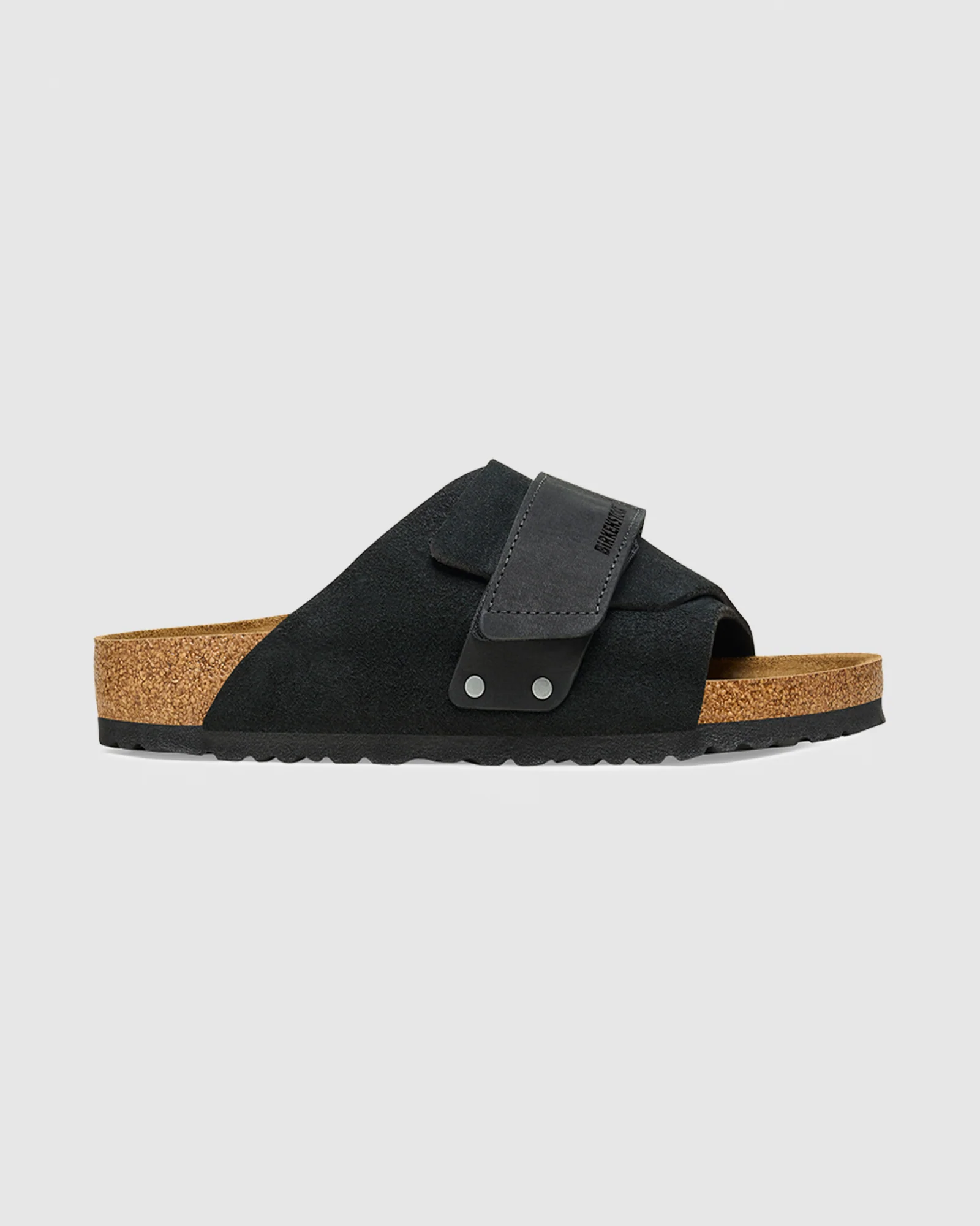 Kyoto Black Suede Nubuck Leather Sandals - Image 2