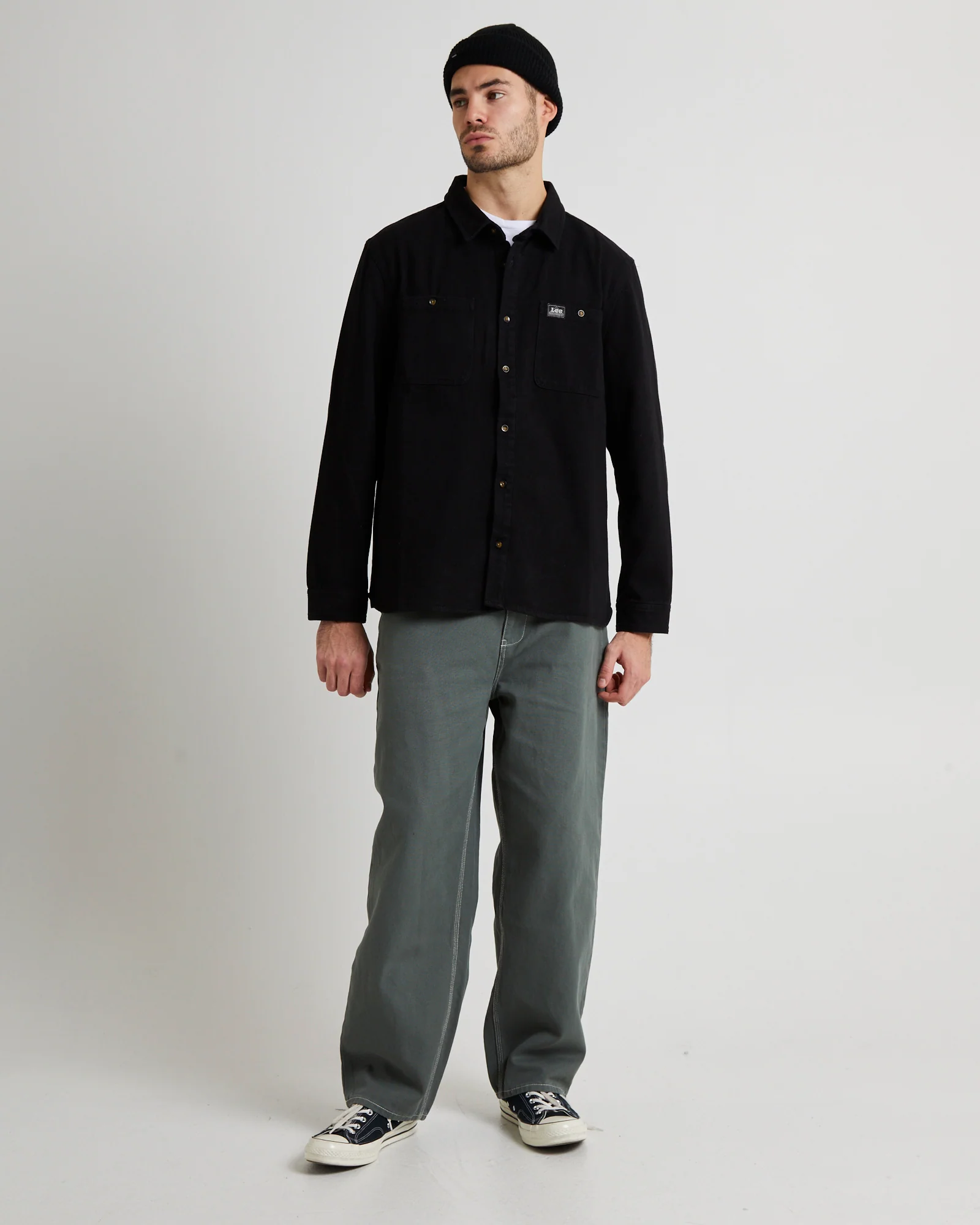 L-Five Relaxed Worker Pant Aircraft Green - Image 3